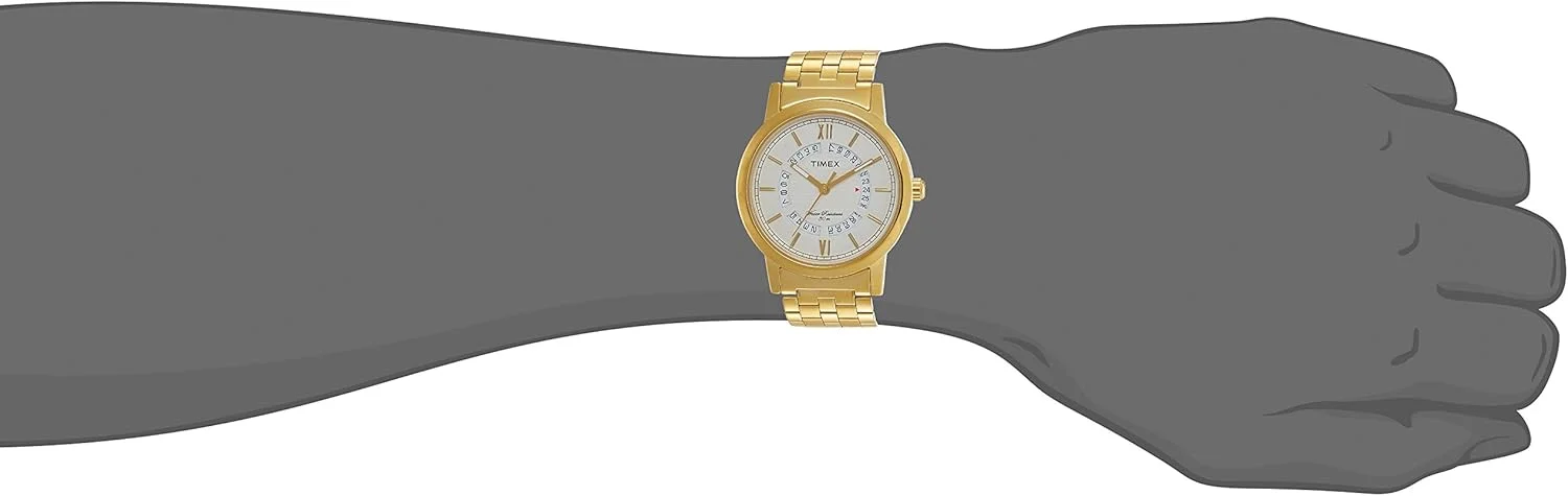 ساعت مچی آنالوگ مردانه TIMEX Classics با صفحه گرد و ضد آب، نقره ای