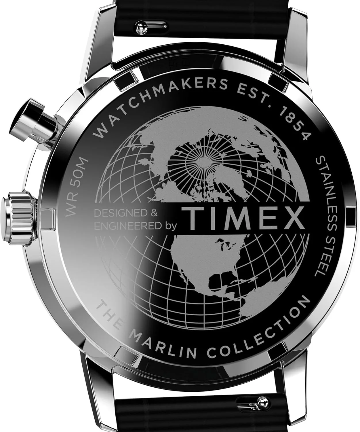 ساعت مچی آنالوگ مردانه TIMEX Marlin با صفحه گرد آبی و بند چرمی مشکی مقاوم در برابر آب - TW2W51200UJ