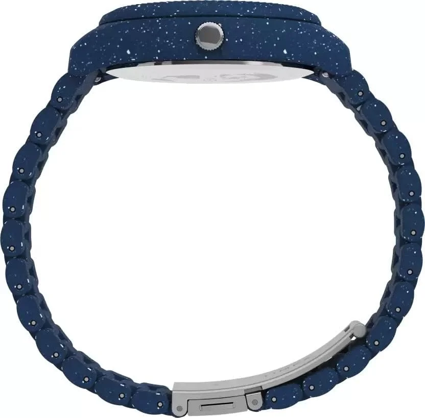 ساعت مچی آنالوگ مردانه TIMEX Trend با صفحه گرد آبی و بند پلاستیکی آبی مقاوم در برابر آب - TW2V37400