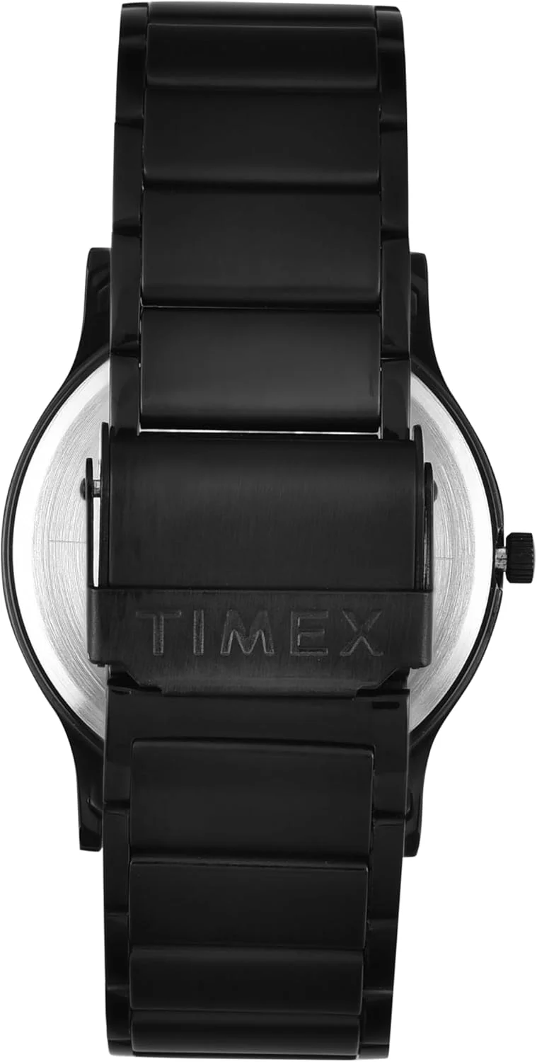 ساعت مچی آنالوگ مردانه TIMEX Classics با صفحه گرد و ضد آب، مشکی-1، سایز ONE، کلاسیک