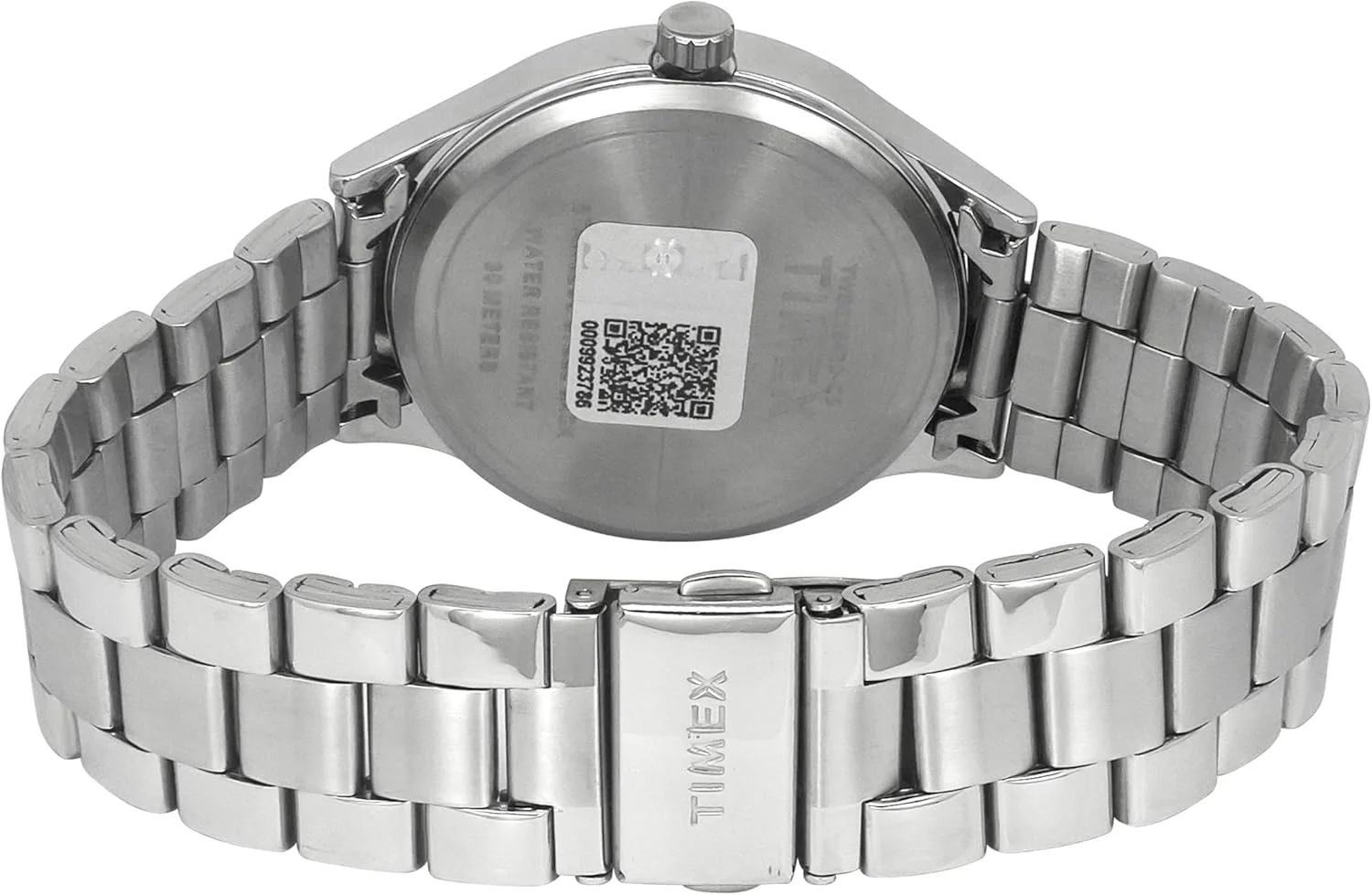 ساعت مچی آنالوگ مردانه TIMEX با صفحه گرد زرد و بند استیل ضد زنگ نقره ای مقاوم در برابر آب - TWEG18428
