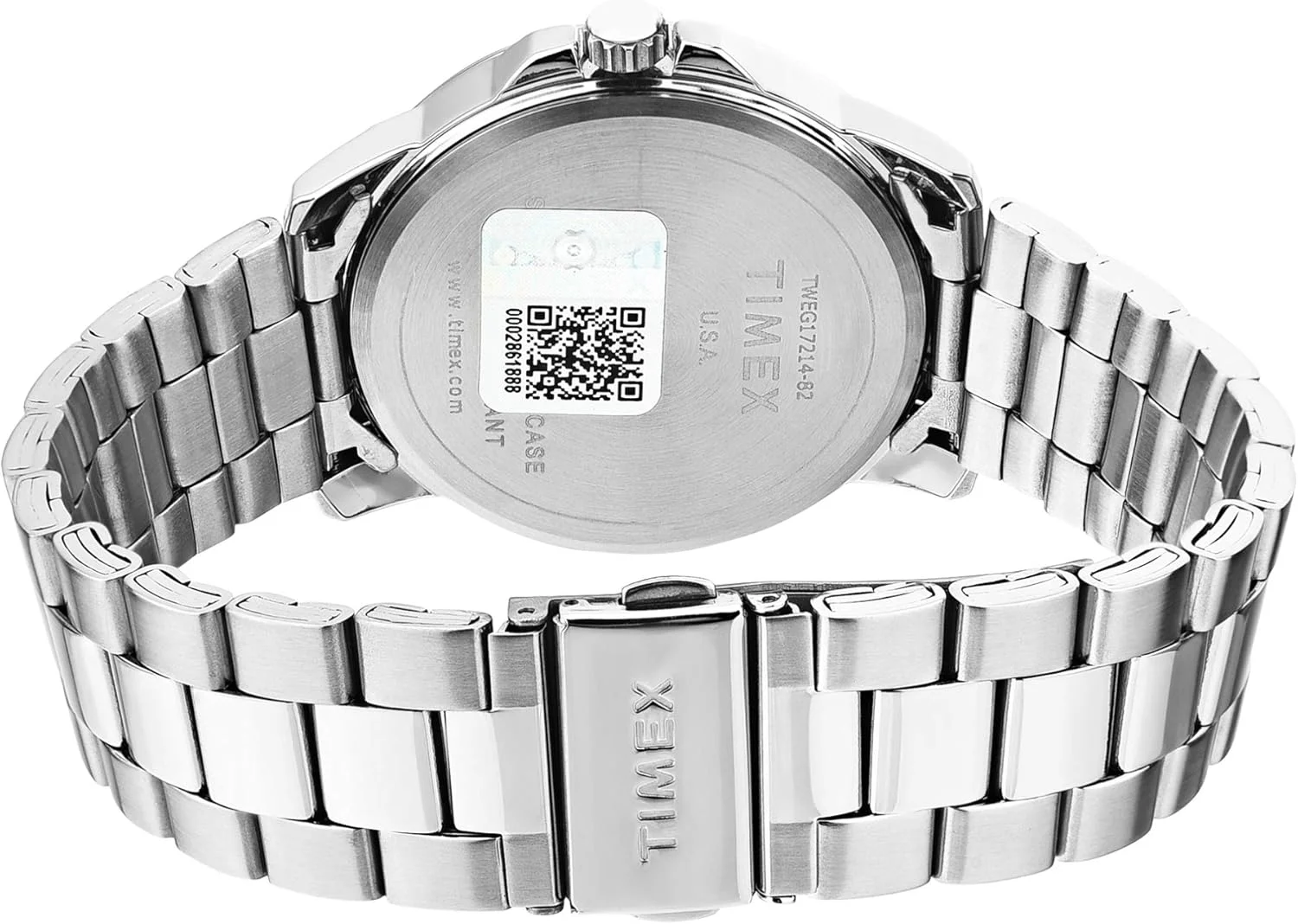 ساعت مچی آنالوگ مردانه TIMEX با صفحه گرد خاکستری و بند دستبند استیل ضد زنگ نقره ای مقاوم در برابر آب - TWEG17213