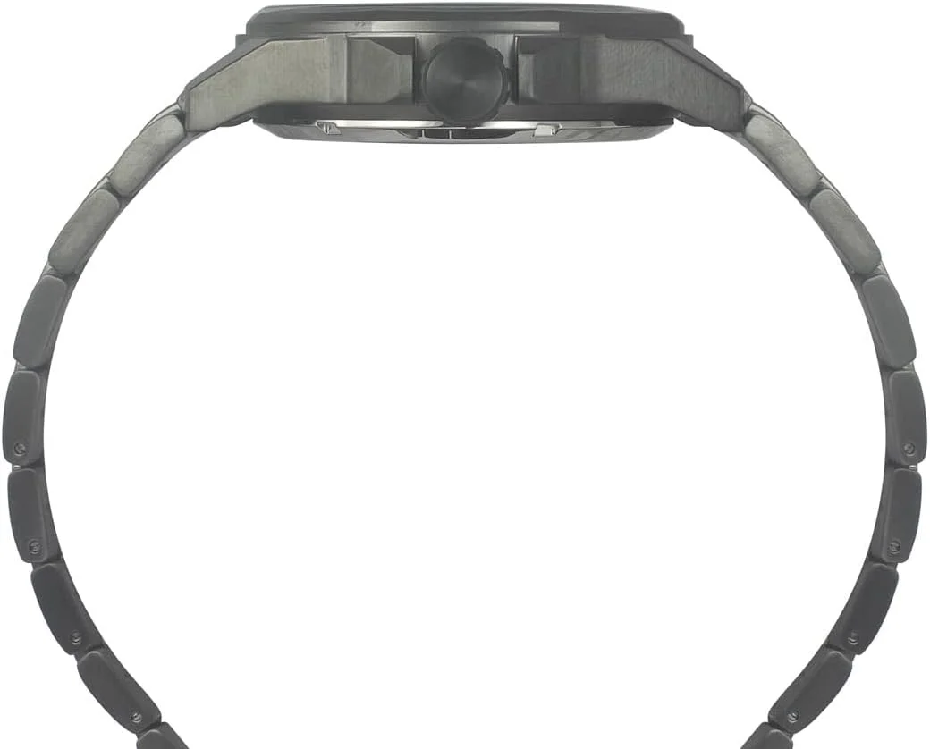 ساعت آنالوگ مردانه TIMEX با صفحه گرد مشکی و بند دستبند استیل ضد زنگ خاکستری تفنگی مقاوم در برابر آب - TWEG24103 ساعت آنالوگ مردانه TIMEX با صفحه گرد مشکی و بند دستبند استیل ضد زنگ خاکستری تفنگی مقاوم در برابر آب - TWEG24103