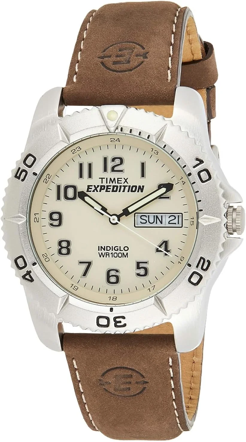 ساعت مچی مردانه Timex کوارتز، نمایشگر آنالوگ و بند چرمی - T46681