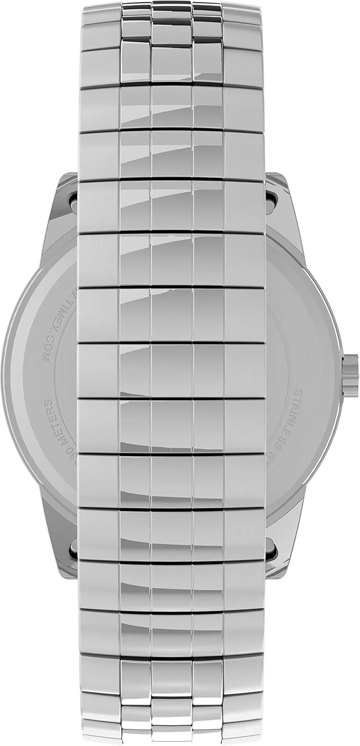 ساعت مچی مردانه تایمکس Easy Reader 38mm با بند کشویی دورنگ، قاب دورنگ و صفحه سفید ساعت مچی مردانه تایمکس Easy Reader 38mm با بند کشویی دورنگ، قاب دورنگ و صفحه سفید
