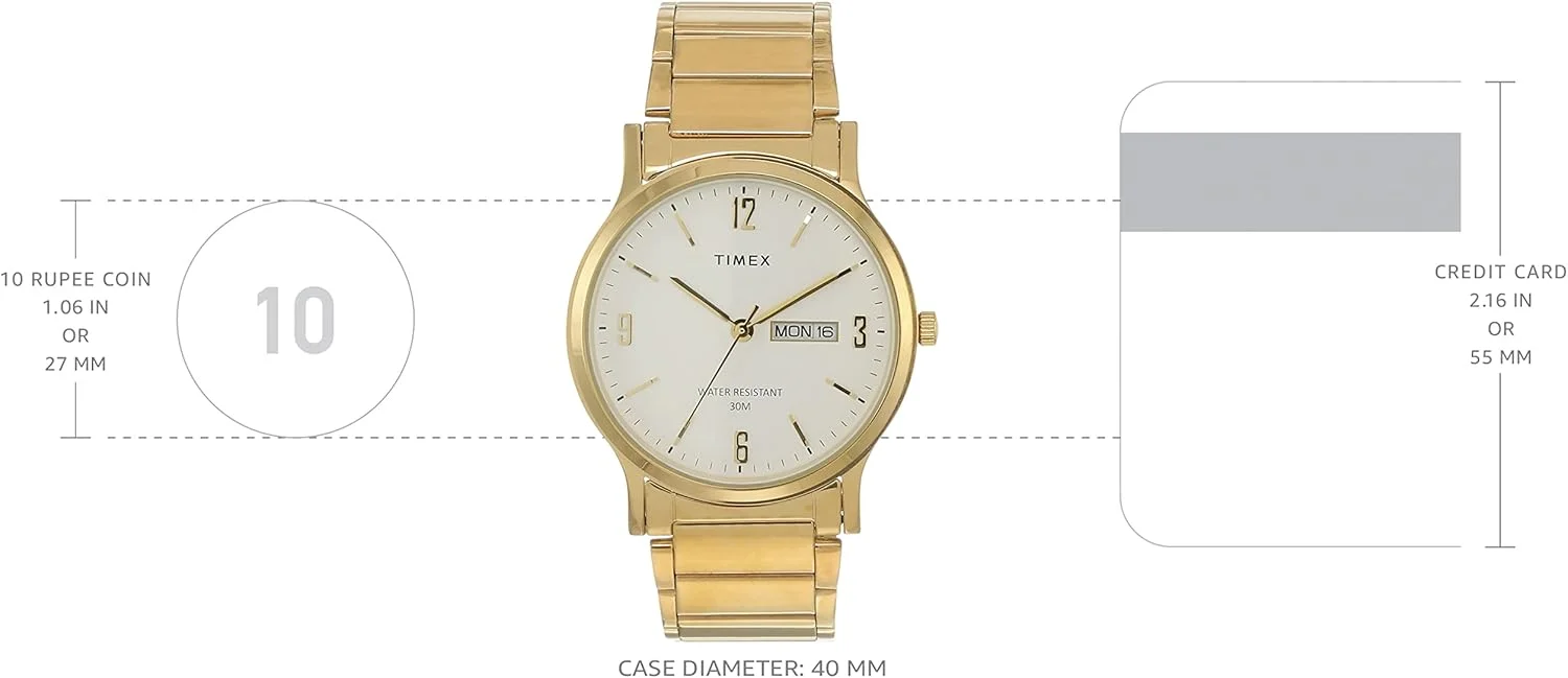 ساعت مچی مردانه Timex آنالوگ صفحه سفید - TW000R435