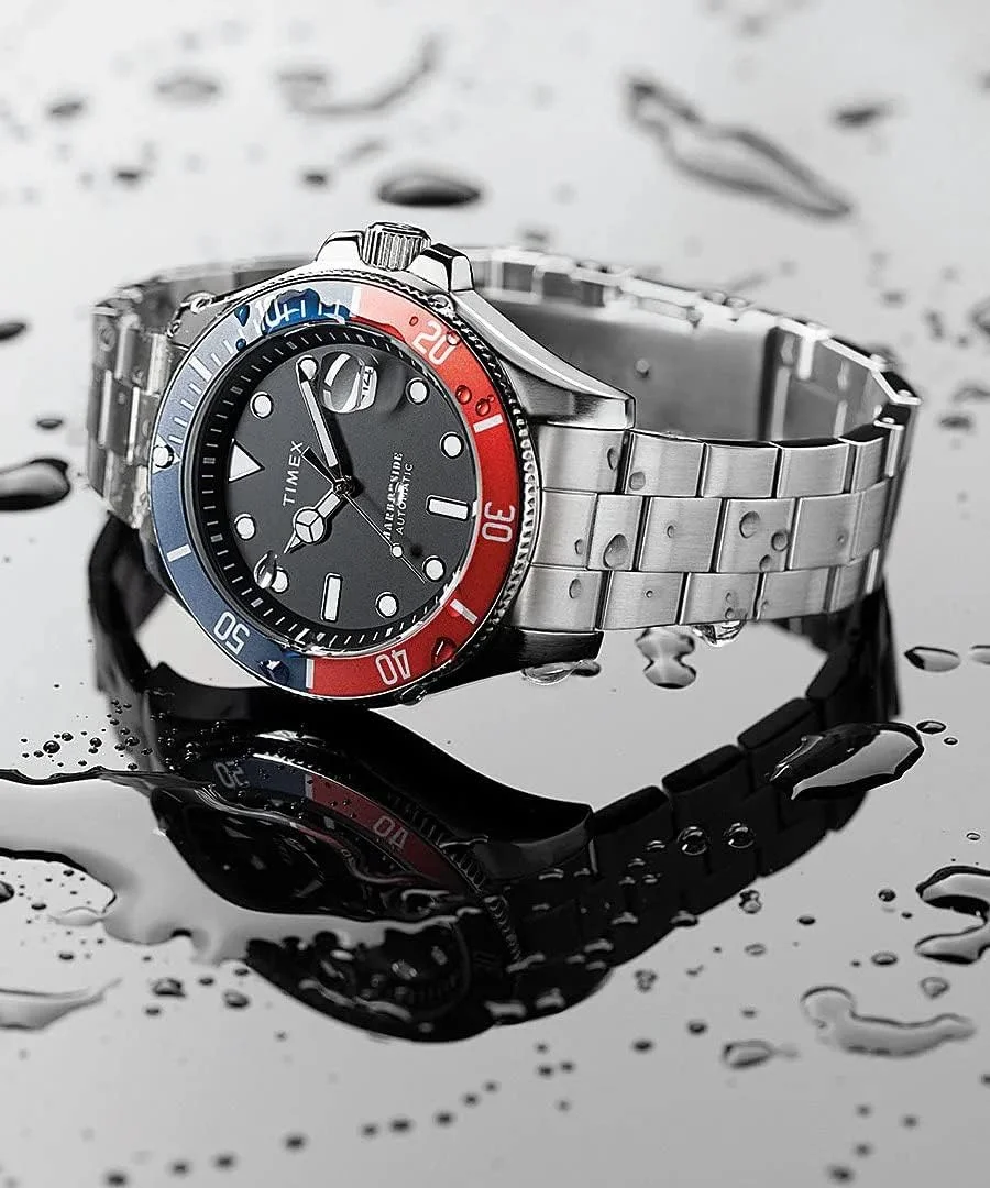 ساعت مچی مردانه اتوماتیک آنالوگ Timex TW2V72100 Harborside Coast، سایز 44 میلی متر، نقره ای