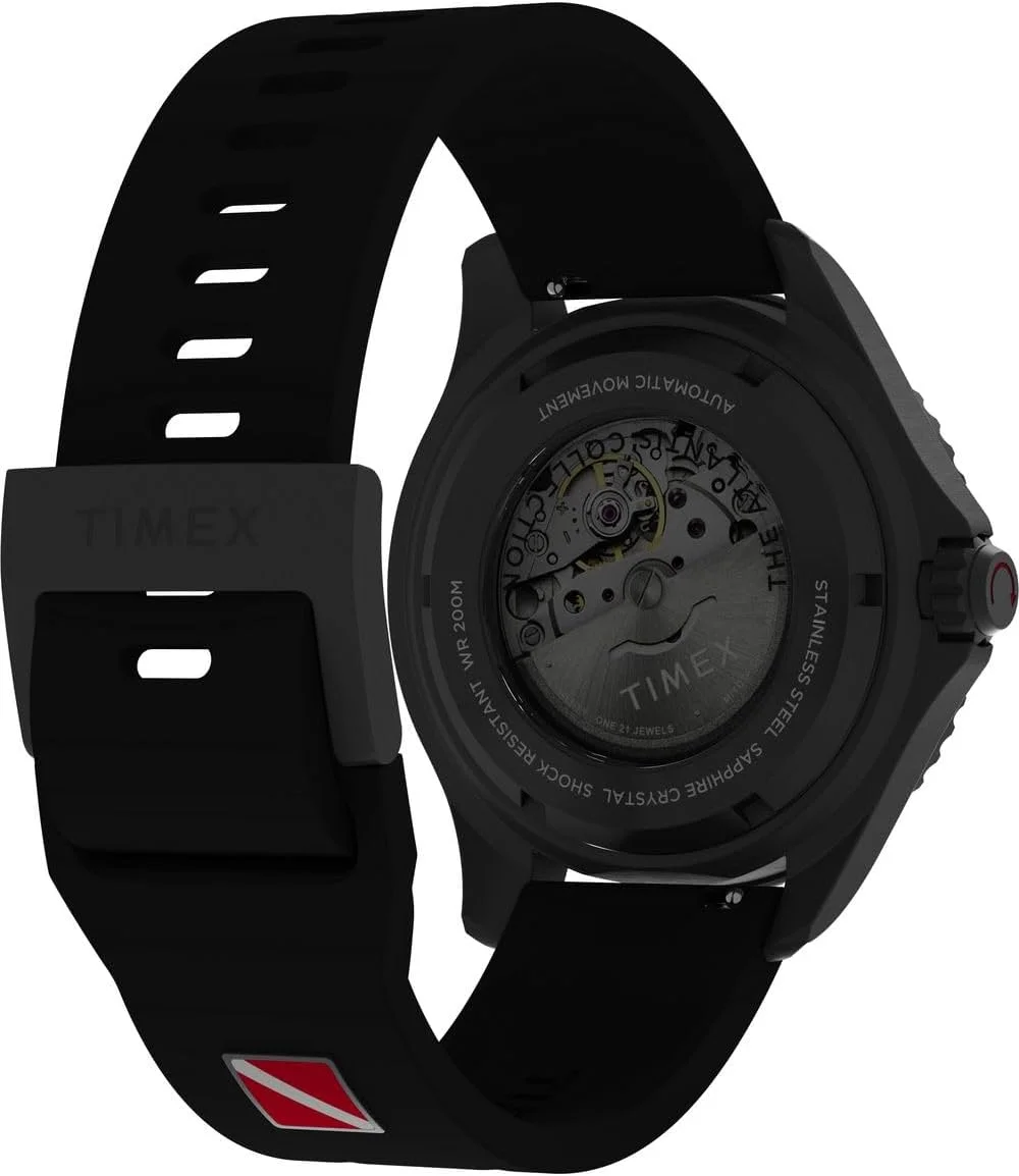 ساعت مچی مردانه اتوماتیک Timex Tiburón با بند لاستیکی ساعت مچی مردانه اتوماتیک Timex Tiburón با بند لاستیکی