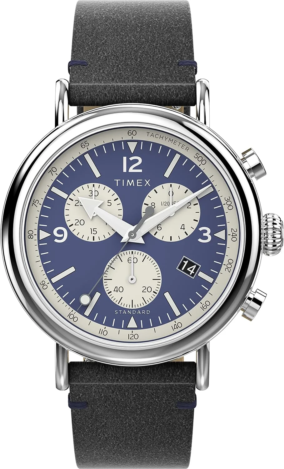 Timex Waterbury Standard Men's Chronograph Watch with Leather Strap