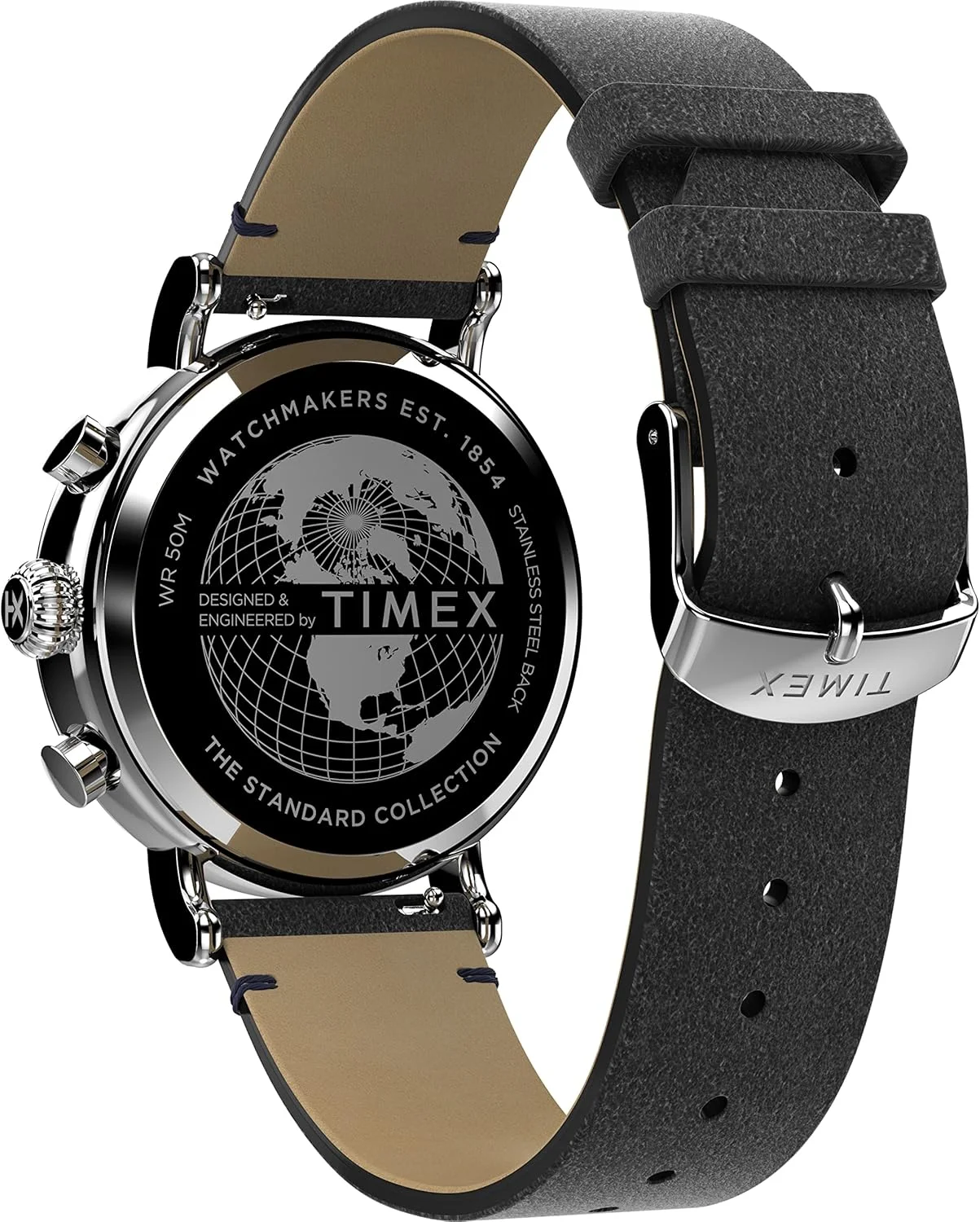 Timex Waterbury Standard Men's Chronograph Watch with Leather Strap