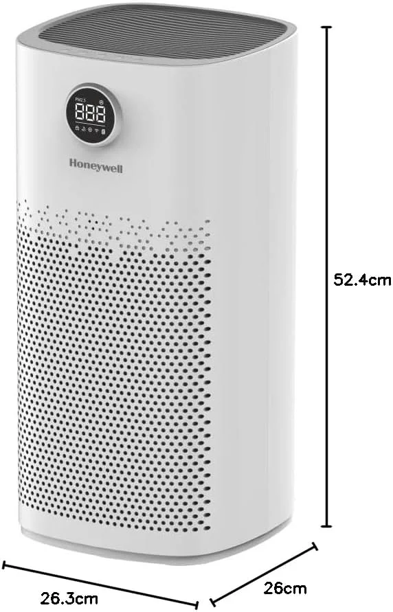 دستگاه تصفیه هوای خانگی هانیول، 5 مرحله فیلتراسیون، پوشش 853 فوت مربع، نمایش سطح PM 2.5، UV LED، WIFI، فیلتر HEPA H13 و کربن فعال، حذف 99.99% آلاینده ها، میکرو آلرژن ها، Air Touch - P2 دستگاه تصفیه هوای خانگی هانیول، 5 مرحله فیلتراسیون، پوشش 853 فوت مربع، نمایش سطح PM 2.5، UV LED، WIFI، فیلتر HEPA H13 و کربن فعال، حذف 99.99% آلاینده ها، میکرو آلرژن ها، Air Touch - P2