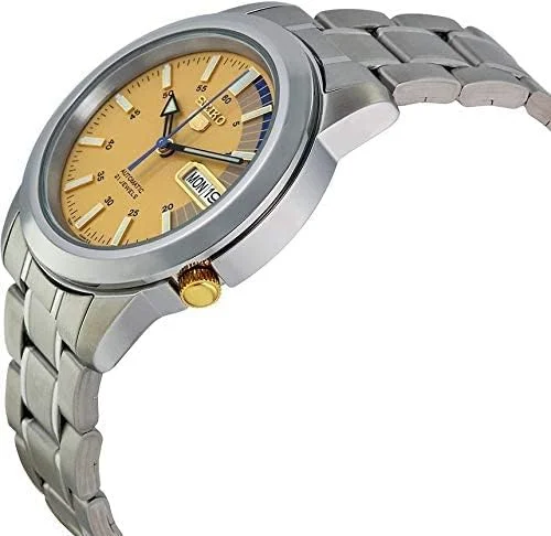 ساعت مچی مردانه سیکو 5 با صفحه طلایی و بند استیل اتوماتیک - SNKK29K1 ساعت مچی مردانه سیکو 5 با صفحه طلایی و بند استیل اتوماتیک - SNKK29K1