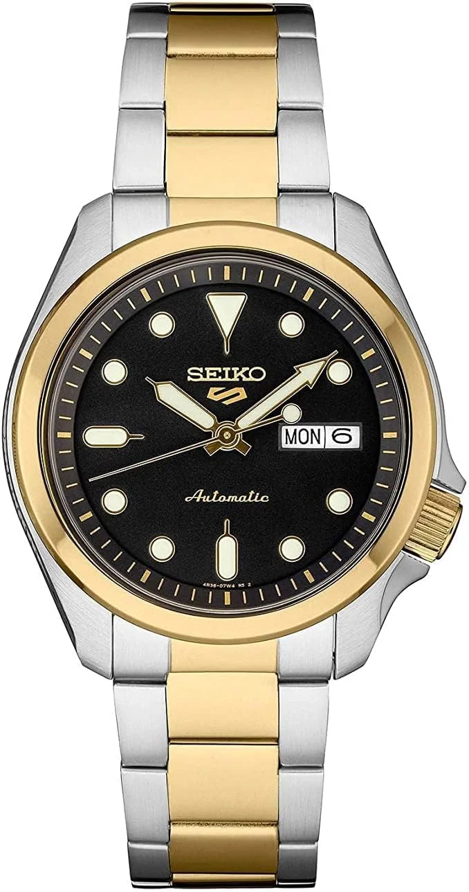 ساعت مچی مردانه سیکو مدل SRPE60 Seiko 5 Sports، نقره‌ای-طلایی، 44.6 میلی‌متری، استیل ضد زنگ