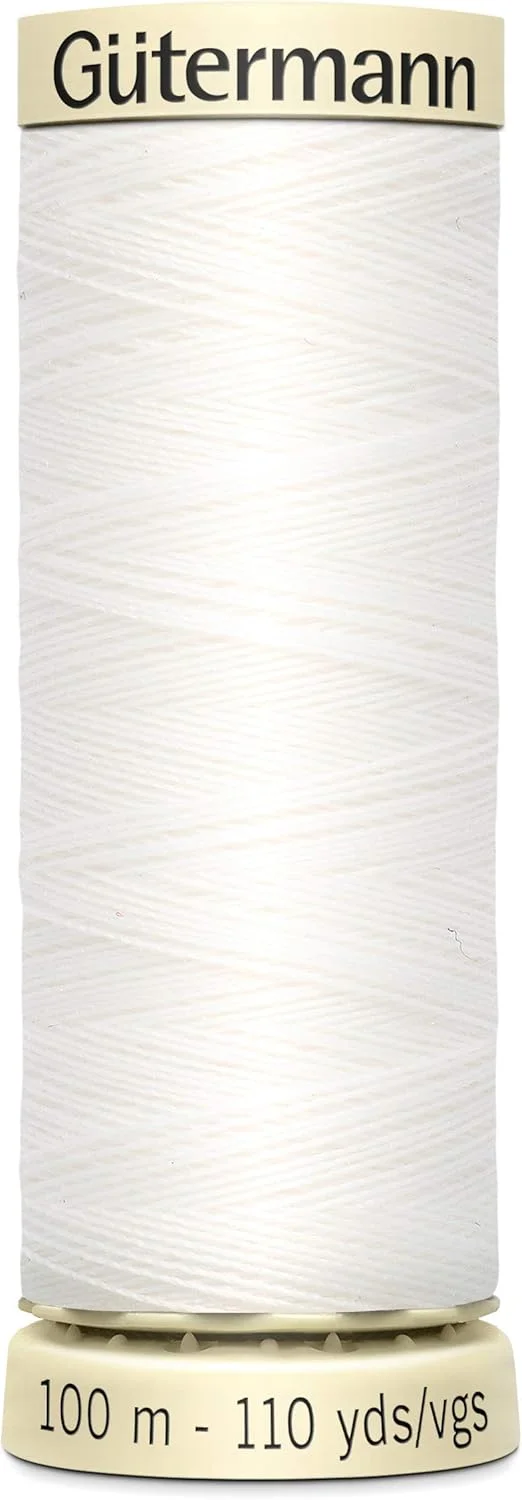 2 عدد نخ پلی استر 100 متری گاترمان Sew-All برای خیاطی دستی یا ماشینی، سفید 800 - بسته بندی شده توسط فروشگاه GetInStyle