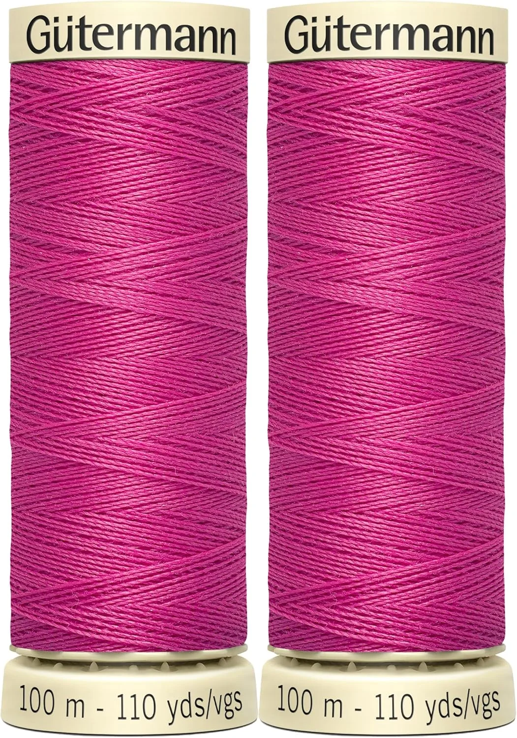 2 عدد نخ خیاطی 100 متری Gutermann Sew-All پلی استر برای خیاطی دستی یا ماشینی، صورتی جیغ 0733 - بسته بندی شده توسط فروشگاه GetInStyle