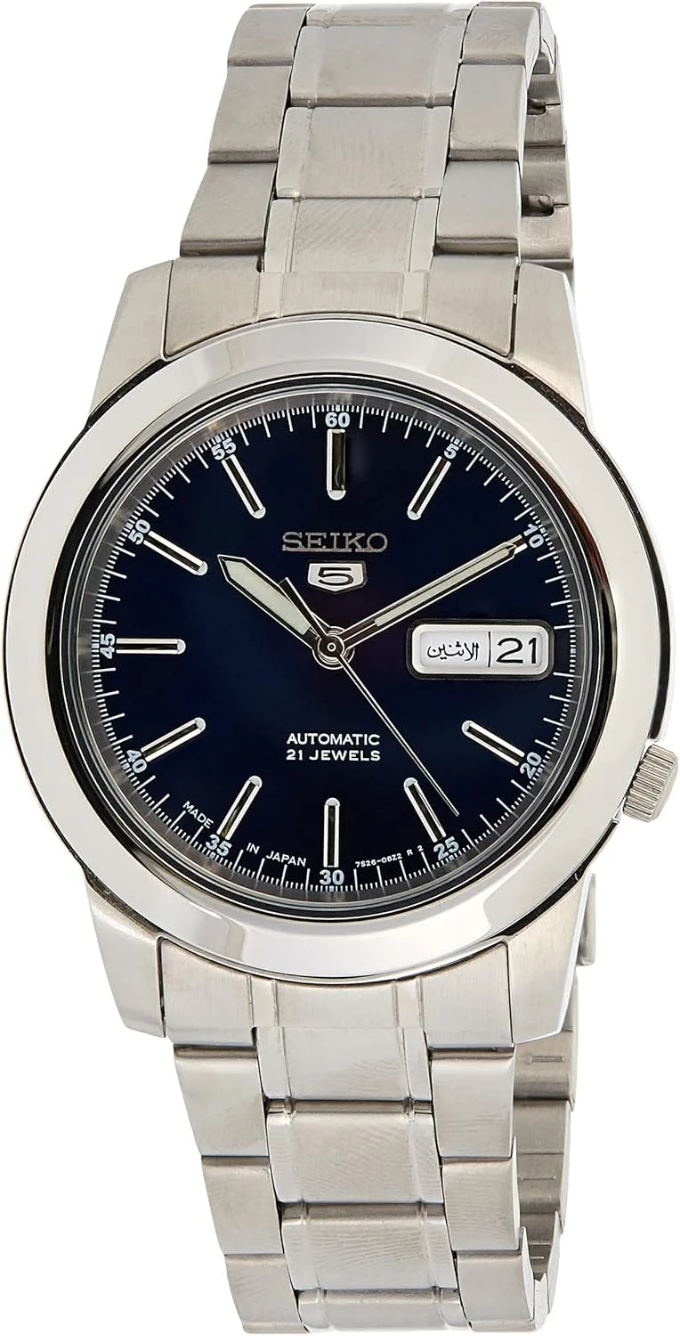 ساعت مچی مردانه سیکو سری 5 اتوماتیک، آبی، SNKE51J1، نقره ای