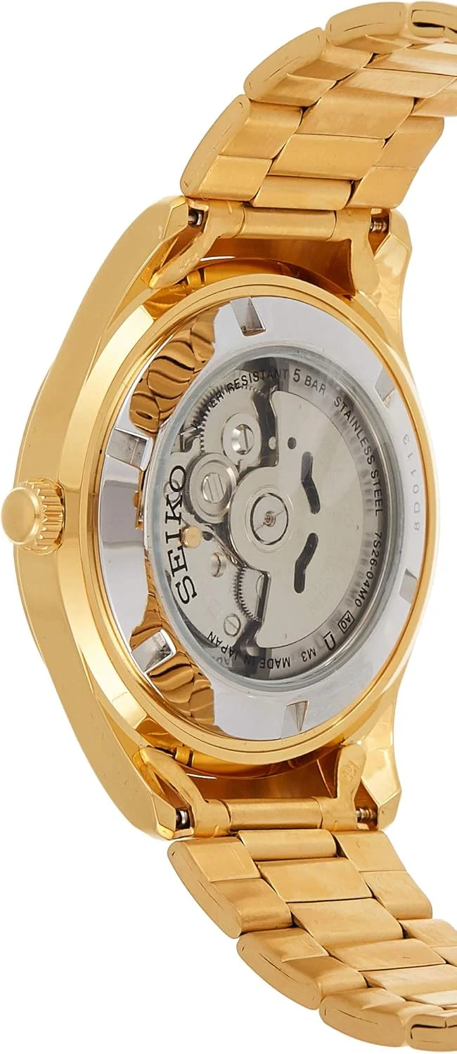 ساعت مچی اتوماتیک مردانه سیکو، نمایشگر آنالوگ و بند استیل ضد زنگ SNKN96J1