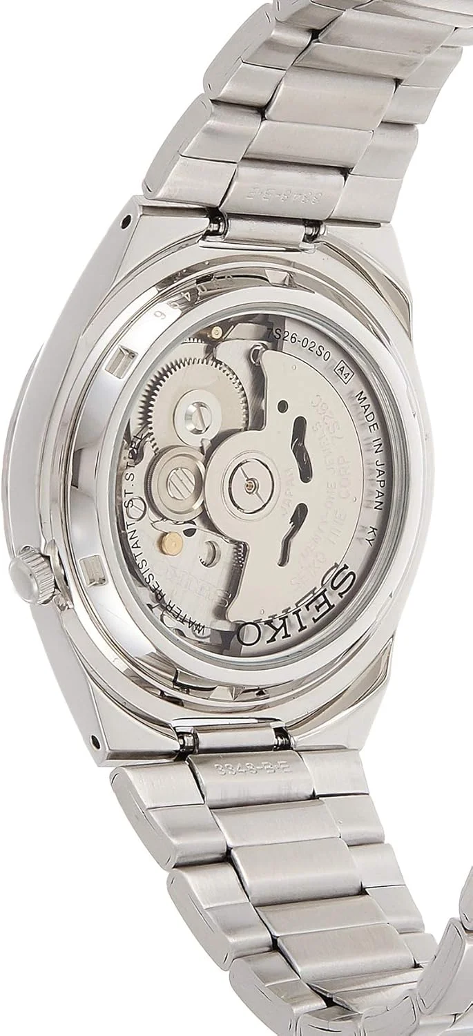 ساعت مچی اتوماتیک مردانه سیکو با نمایشگر آنالوگ و بند استیل ضد زنگ SNKC51J1، نقره ای