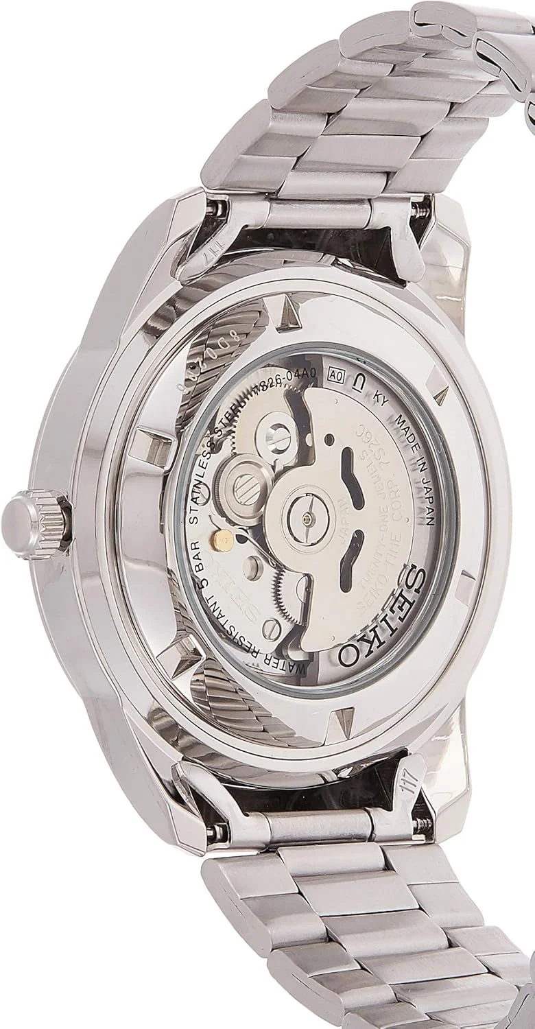 ساعت مچی اتوماتیک مردانه سیکو، نمایشگر آنالوگ و بند استیل ضد زنگ SNKN13J1