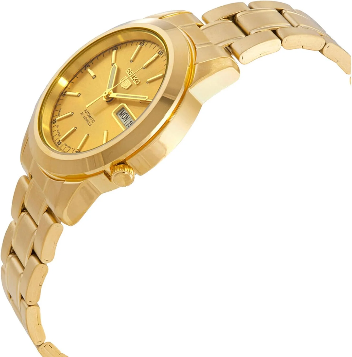 ساعت مچی مردانه سیکو 5 اتوماتیک با نمایشگر آنالوگ و بند استیل مدل SNKE56J1