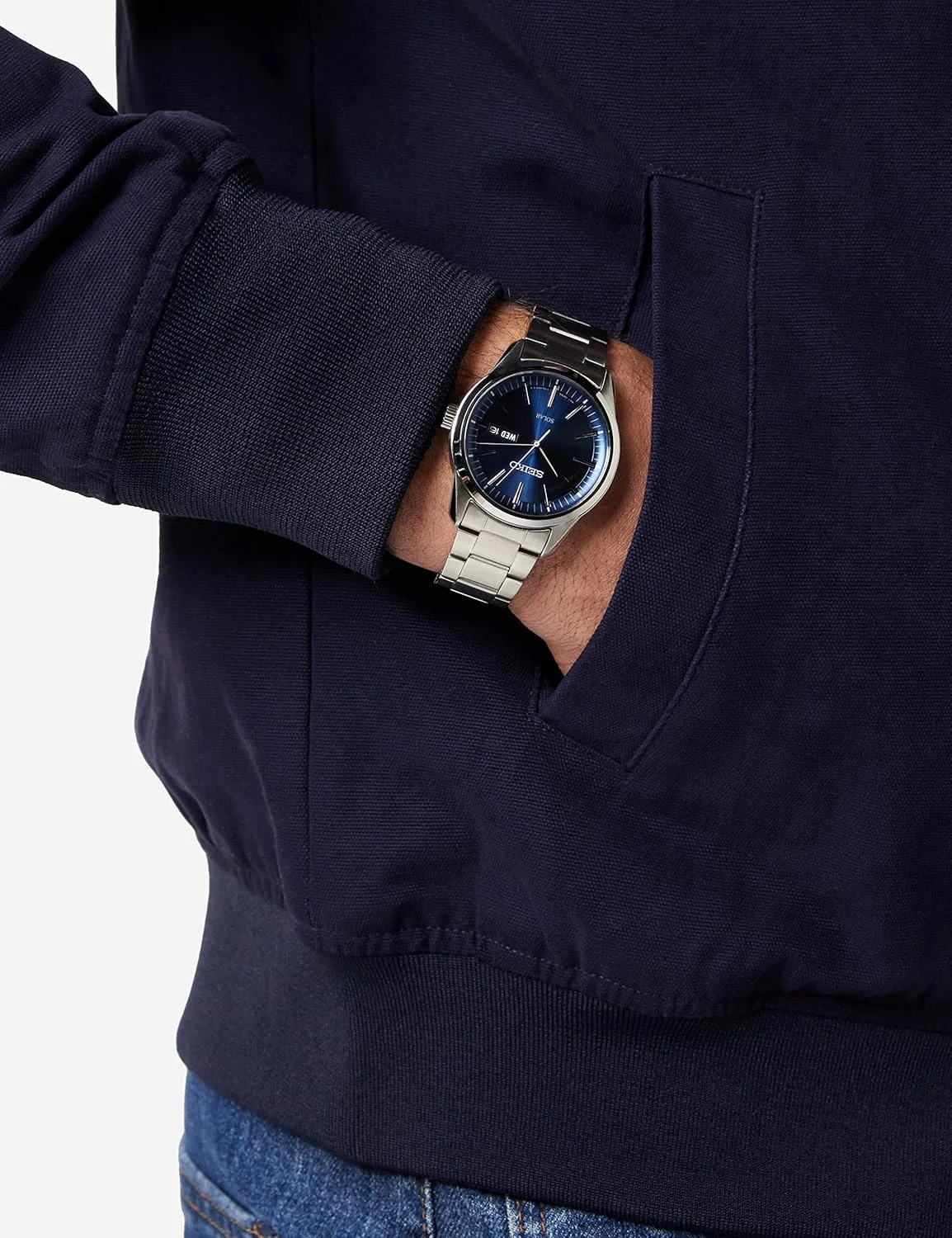 Seiko Herren-Uhr Quarz Edelstahl mit Edelstahlband Seiko Herren-Uhr Quarz Edelstahl mit Edelstahlband