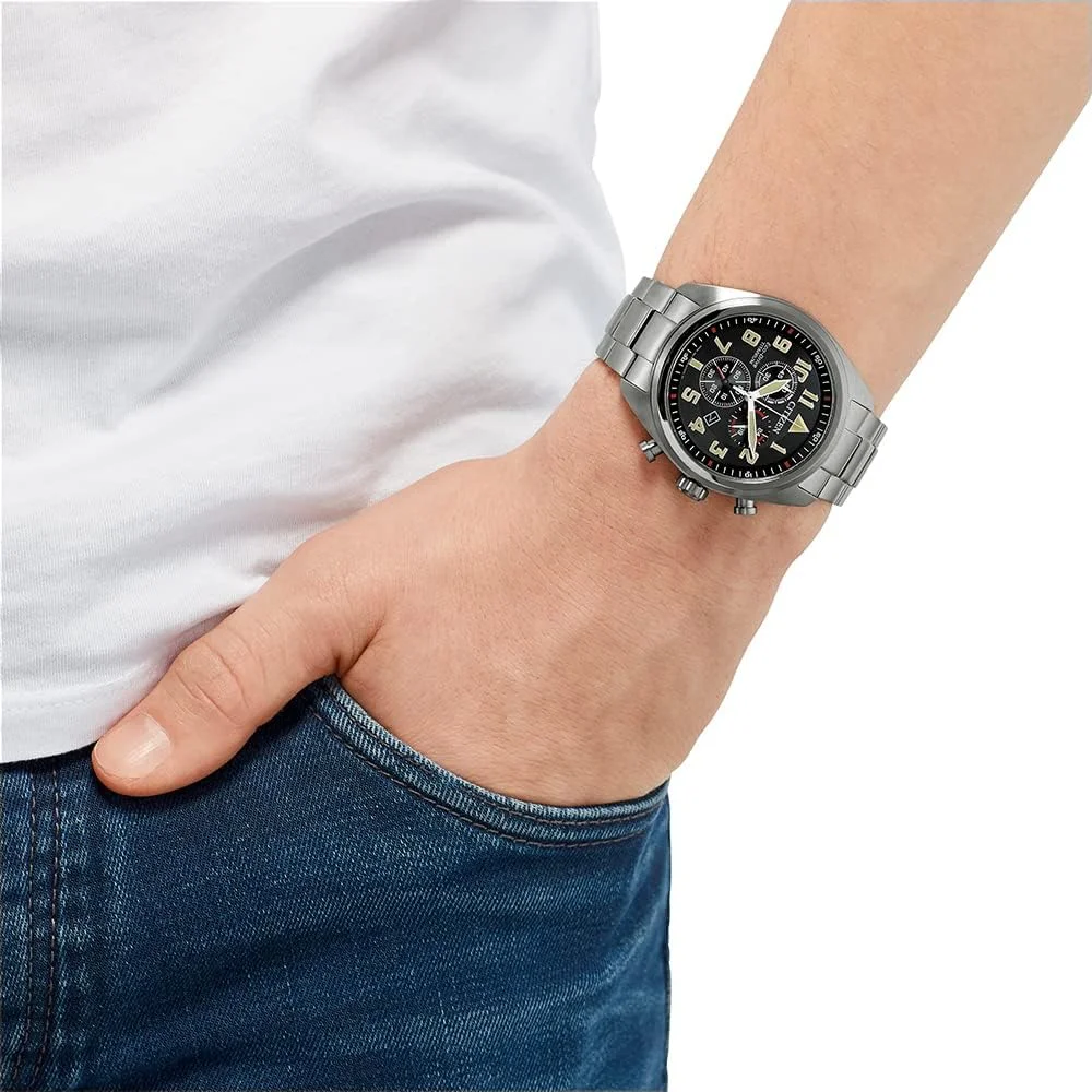 Citizen Mens Chronograph Eco-Drive Watch Titanium Citizen Mens Chronograph Eco-Drive Watch Titanium