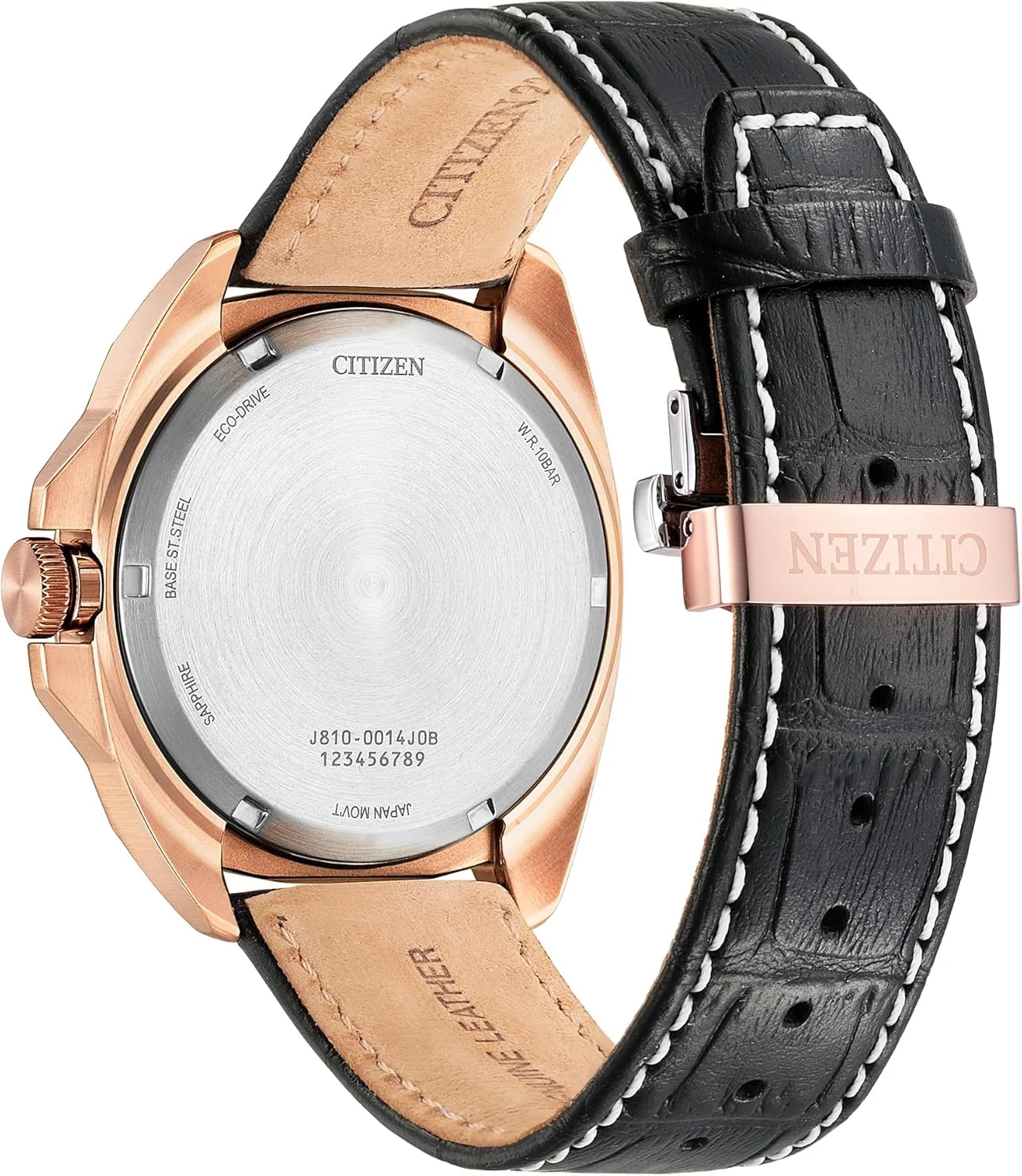 ساعت مچی مردانه سیتیزن مدل Sport Luxury بند چرمی مشکی AW1723-02E، مشکی، کلاسیک