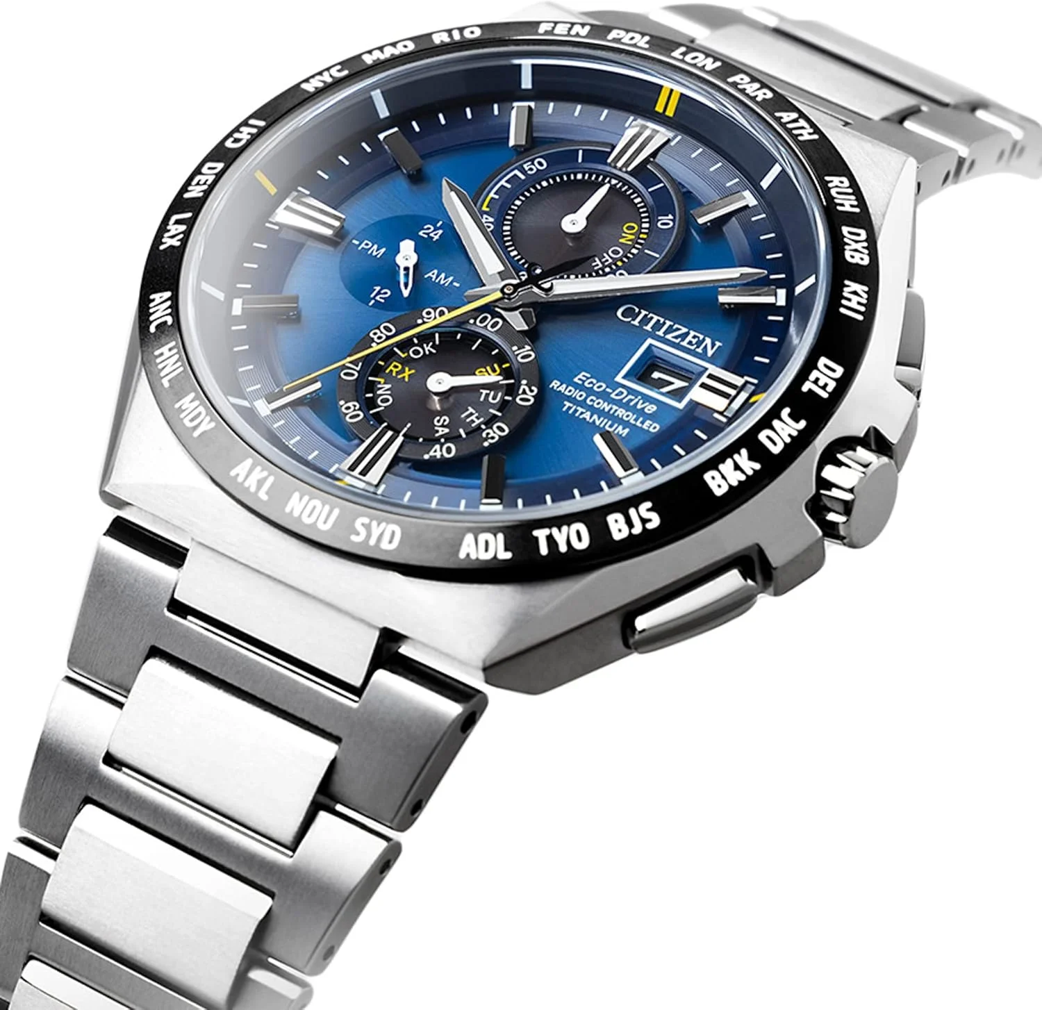 ساعت مچی مردانه سیتیزن مدل Chronograph Eco-Drive تیتانیومی