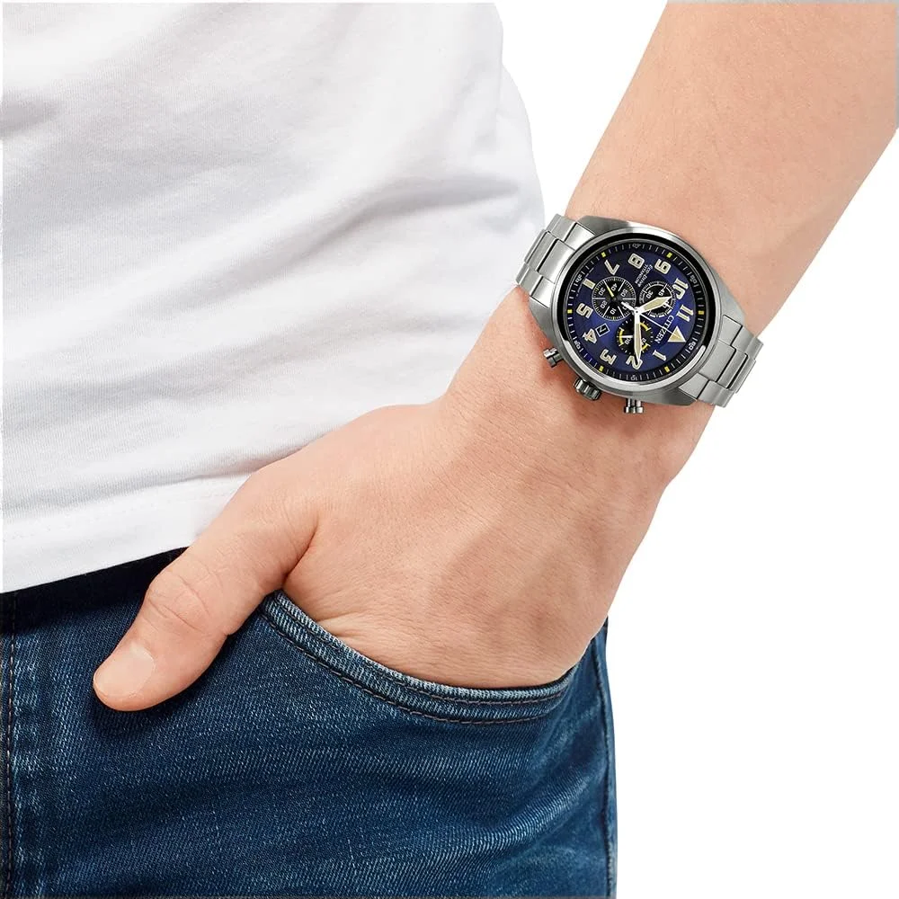 Citizen Mens Chronograph Eco-Drive Watch Titanium