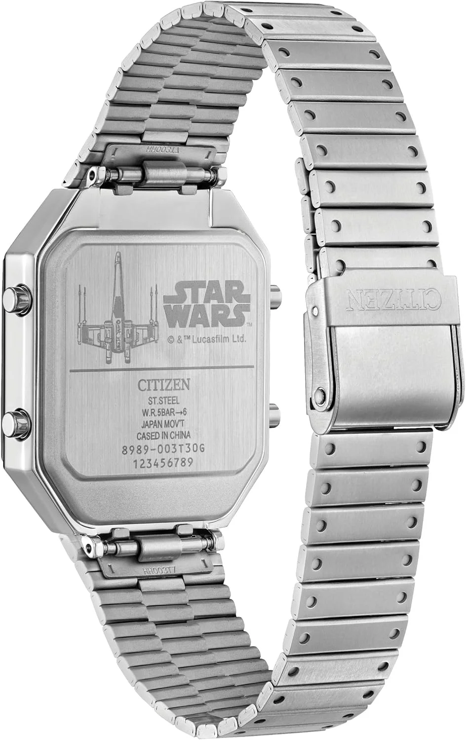 ساعت مچی مردانه سیتیزن مدل Star Wars Vintage Ana-Digi Quartz با بدنه استیل ضد زنگ، مستطیلی