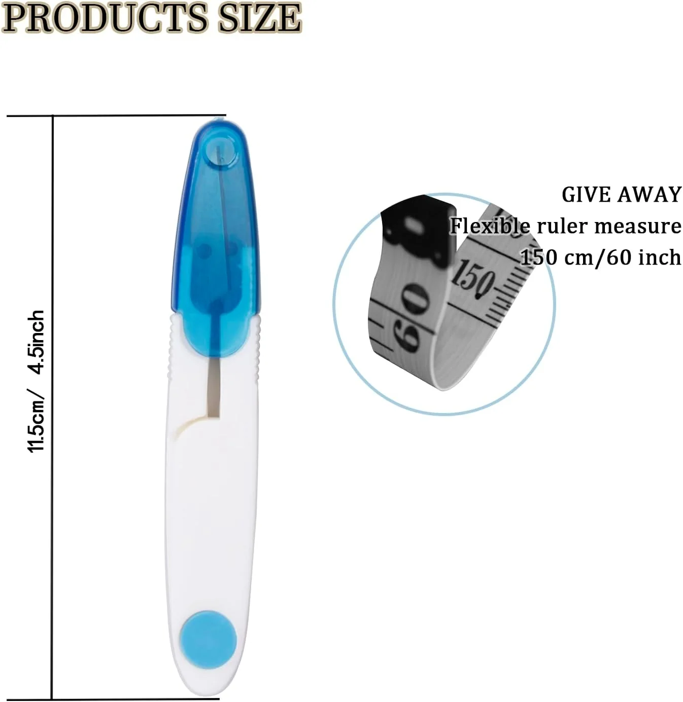 قیچی نخ چین زیری تولن، 4 عدد نخ چین خیاطی مدل U شکل با پوشش ایمنی پلاستیکی، قیچی بخیه دسته ضربدری، شکافنده برای خیاطی، گلدوزی، کاردستی DIY