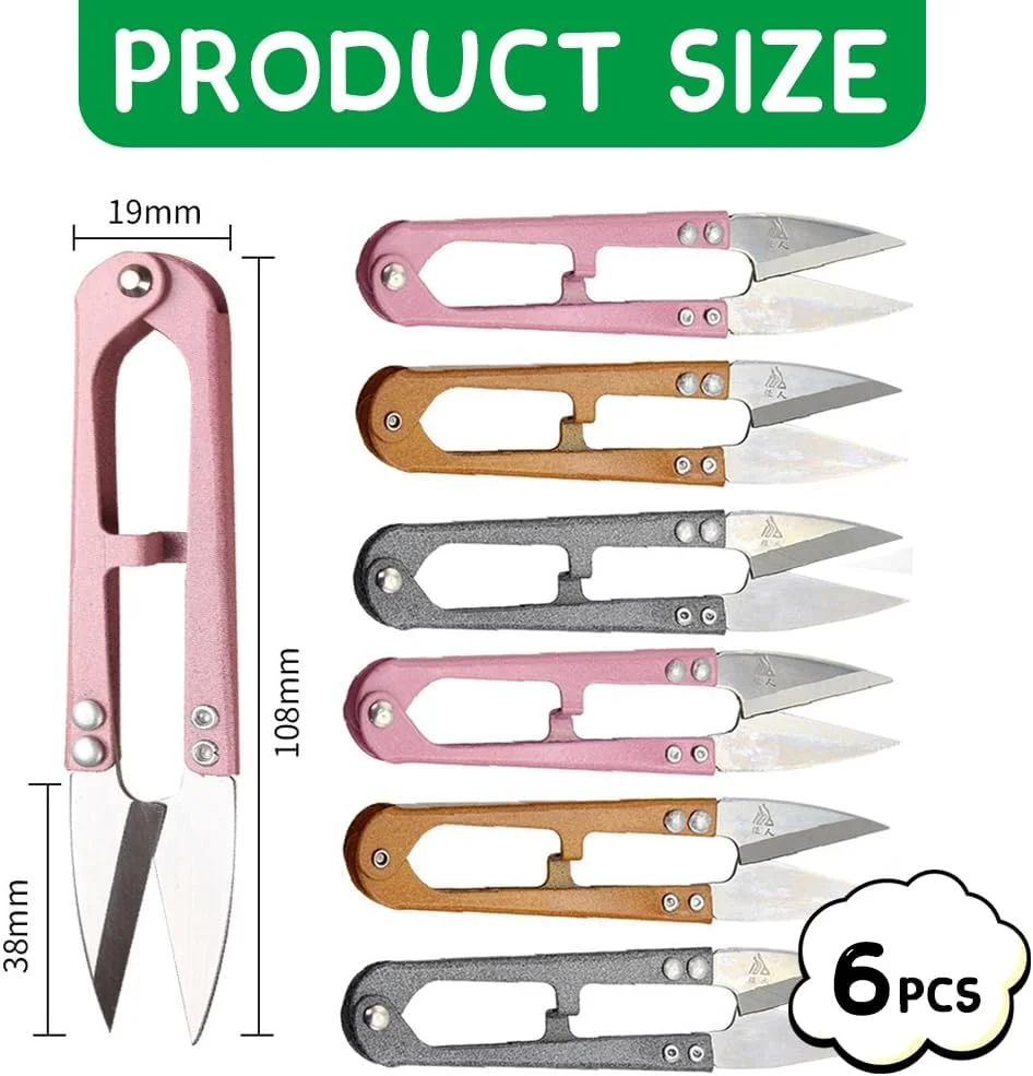 ZDQC بسته 6 عددی قیچی نخ، قیچی فنری کوچک، انبر پیرایش، قیچی باغبانی کوچک، استیل ضد زنگ، قیچی نخ، استیل ضد زنگ تیز، قیچی پیرایش، قیچی خیاطی، قیچی بخیه