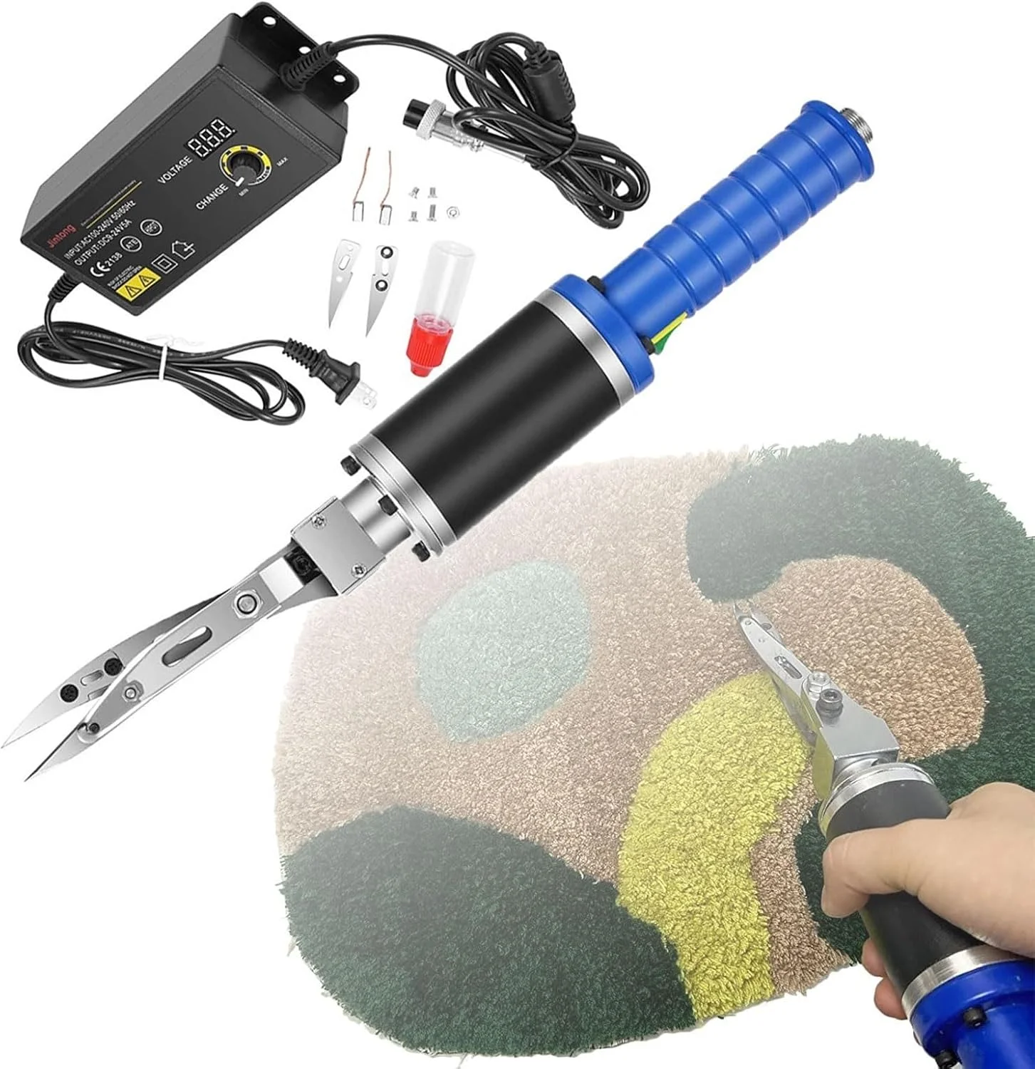 قیچی برقی YZRDCXM برای برش پارچه 200 وات، ماشین اصلاح فرش 4000 دور در دقیقه با سرعت قابل تنظیم، دستگاه شیار زنی فرش، قیچی های پرداخت کاری حکاکی فرش، کیت قیچی موکت برای ساخت فرش قیچی برقی YZRDCXM برای برش پارچه 200 وات، ماشین اصلاح فرش 4000 دور در دقیقه با سرعت قابل تنظیم، دستگاه شیار زنی فرش، قیچی های پرداخت کاری حکاکی فرش، کیت قیچی موکت برای ساخت فرش