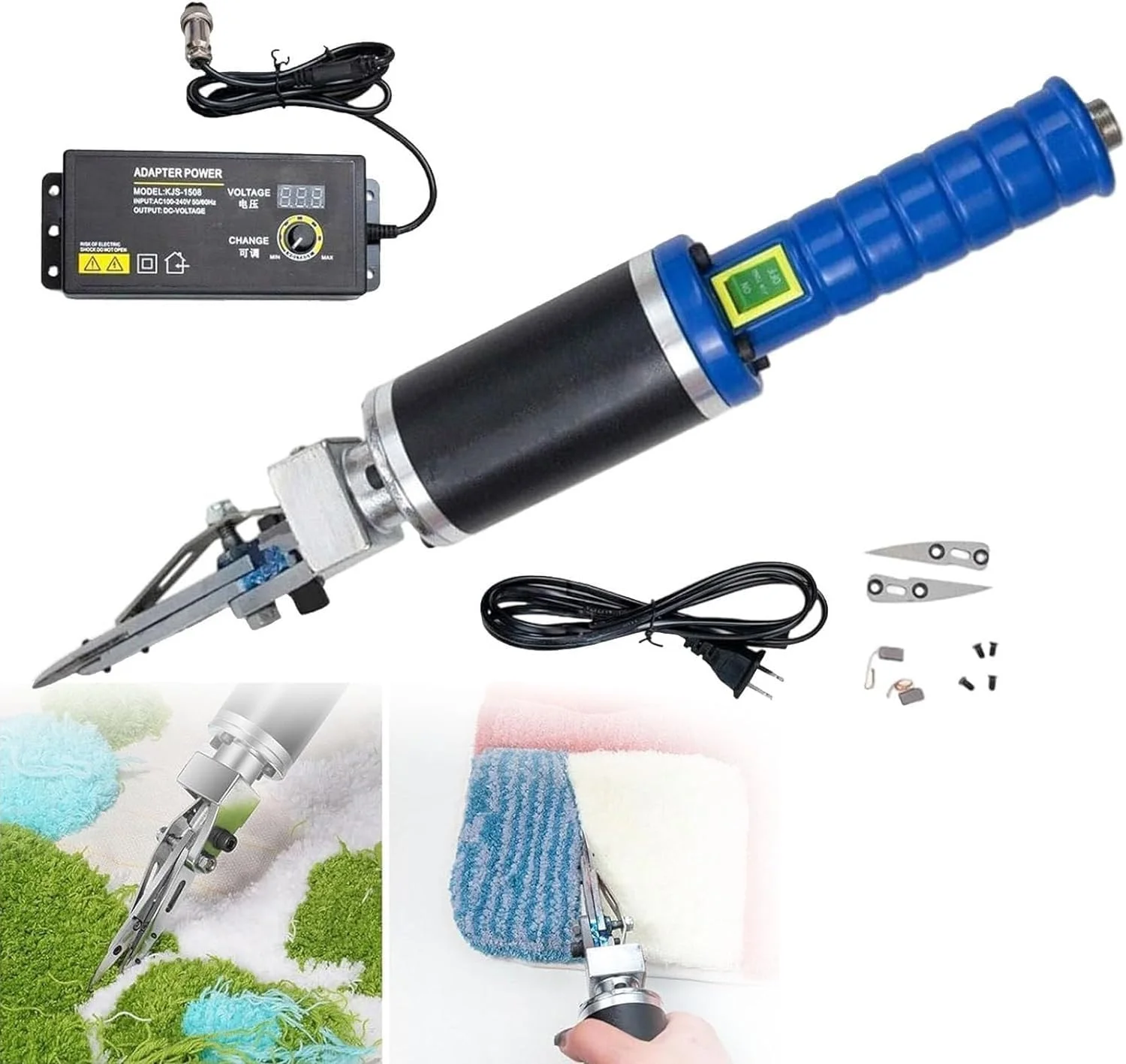 قیچی حکاکی فرش برقی X&Z-XAOY مدل 200W، قیچی حرفه ای با سرعت قابل تنظیم برای برش پارچه فرش به همراه لوازم جانبی (1 جفت تیغه، 2 عدد ذغال) قیچی حکاکی فرش برقی X&Z-XAOY مدل 200W، قیچی حرفه ای با سرعت قابل تنظیم برای برش پارچه فرش به همراه لوازم جانبی (1 جفت تیغه، 2 عدد ذغال)