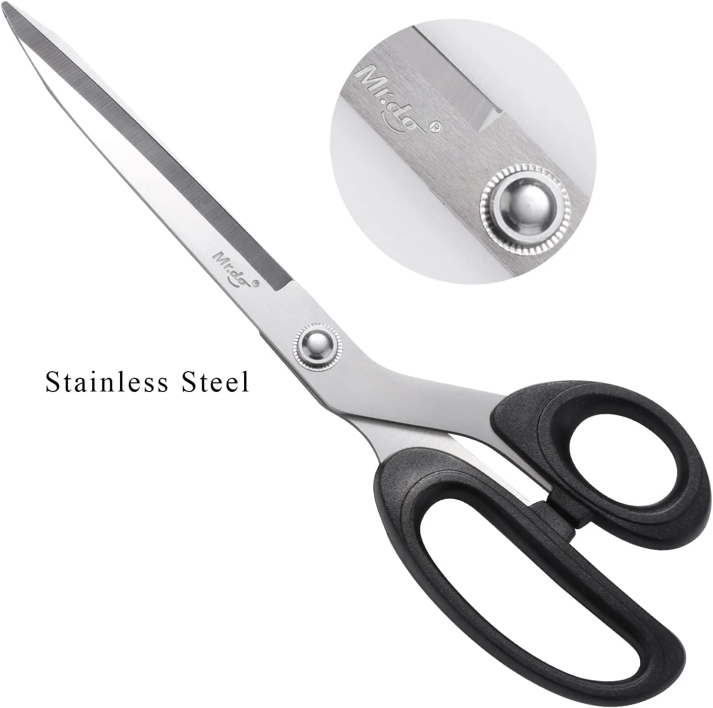 قیچی همه کاره کلاسیک YYDSBAYS، استیل ضد زنگ، چند منظوره برای کاغذ، خیاطی، پارچه دوزی، چرم، قیچی خیاطی حرفه ای، 10 اینچ (25.2 سانتی متر)، مشکی، تیغه بلند قیچی همه کاره کلاسیک YYDSBAYS، استیل ضد زنگ، چند منظوره برای کاغذ، خیاطی، پارچه دوزی، چرم، قیچی خیاطی حرفه ای، 10 اینچ (25.2 سانتی متر)، مشکی، تیغه بلند