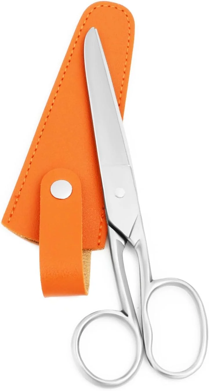 قیچی اداری نقره ای Yutoner، قیچی خیاطی سنگین، برش پارچه خیاطی، قیچی برش کاغذ، کاتر استیل ضد زنگ، قیچی چرم، هنر و صنایع دستی اداری (7 اینچ)