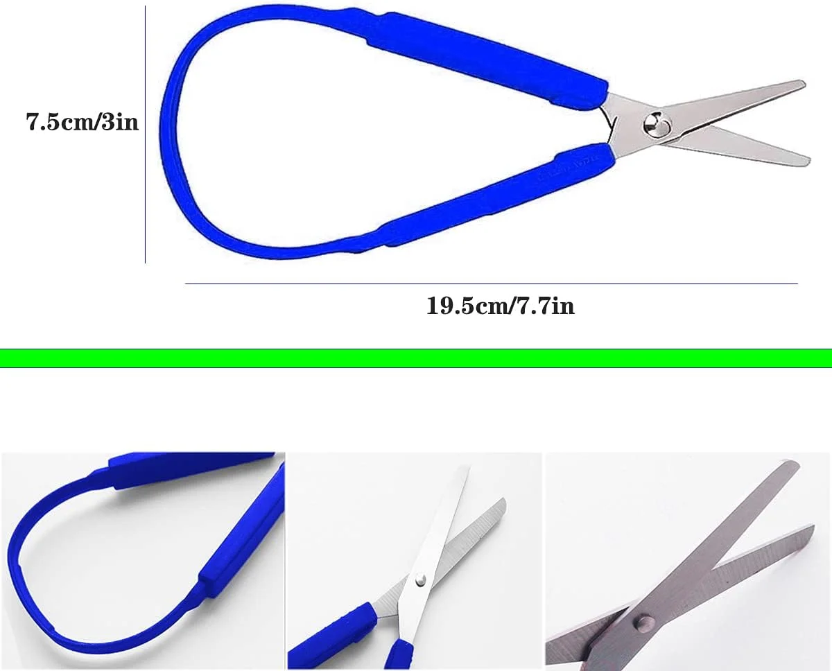 قیچی حلقه ای YUTOU بسته 2 عددی، قیچی برش تطبیقی، قیچی با دسته برای کودکان، تیغه ایمنی، نوک گرد، پشتیبانی از راست دست و چپ دست، دسته های فشاری با باز شدن آسان، مناسب برای سالمندان و افراد با نیازهای ویژه (آبی) قیچی حلقه ای YUTOU بسته 2 عددی، قیچی برش تطبیقی، قیچی با دسته برای کودکان، تیغه ایمنی، نوک گرد، پشتیبانی از راست دست و چپ دست، دسته های فشاری با باز شدن آسان، مناسب برای سالمندان و افراد با نیازهای ویژه (آبی)