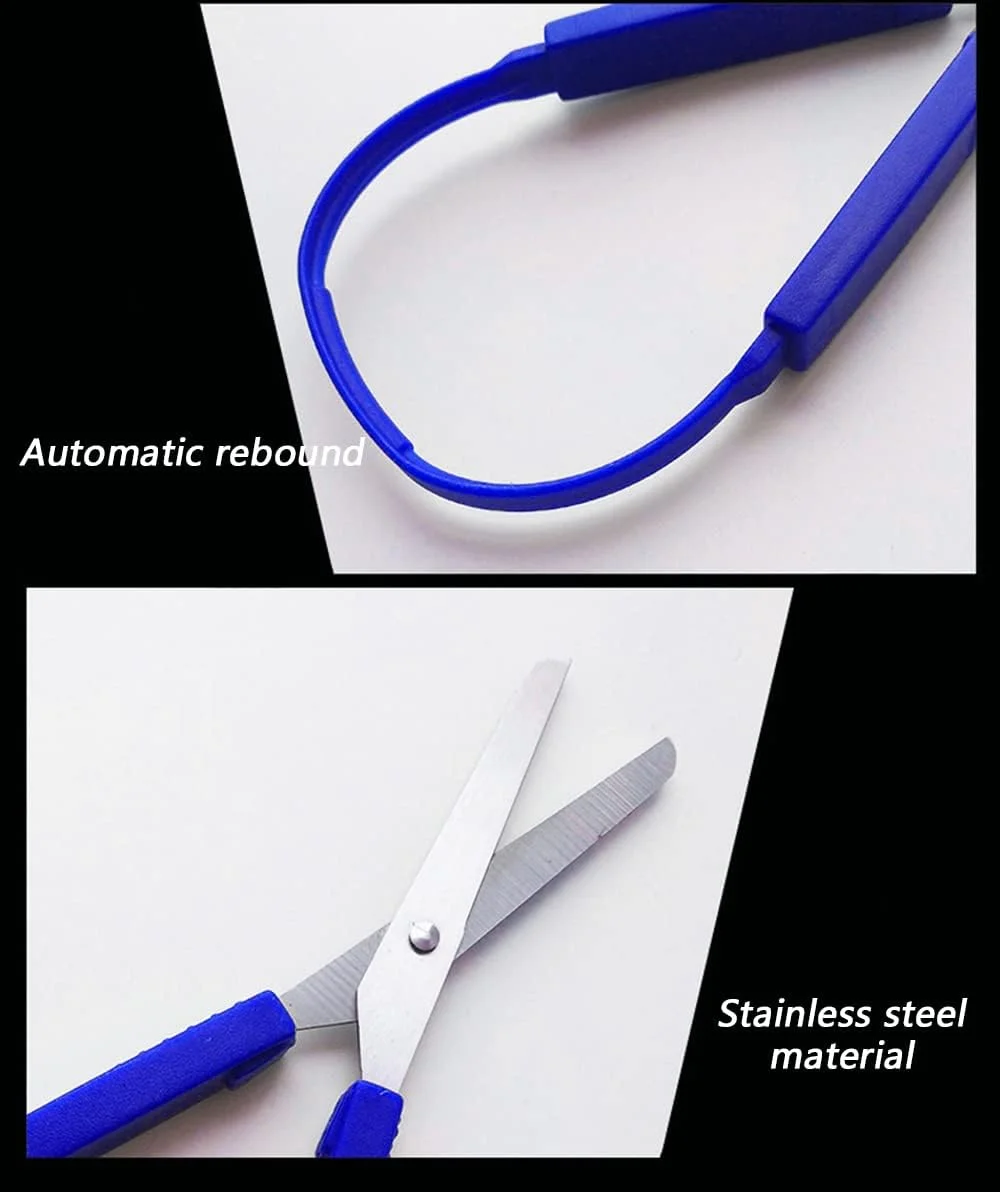 قیچی حلقه ای YUTOU بسته 2 عددی، قیچی برش تطبیقی، قیچی با دسته برای کودکان، تیغه ایمنی، نوک گرد، پشتیبانی از راست دست و چپ دست، دسته های فشاری با باز شدن آسان، مناسب برای سالمندان و افراد با نیازهای ویژه (آبی) قیچی حلقه ای YUTOU بسته 2 عددی، قیچی برش تطبیقی، قیچی با دسته برای کودکان، تیغه ایمنی، نوک گرد، پشتیبانی از راست دست و چپ دست، دسته های فشاری با باز شدن آسان، مناسب برای سالمندان و افراد با نیازهای ویژه (آبی)