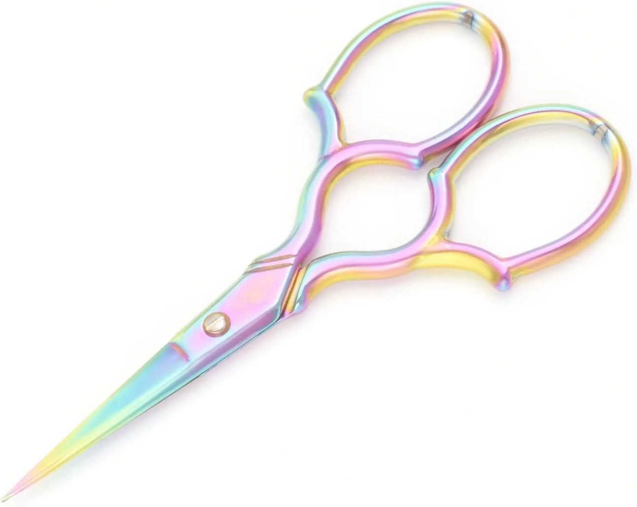 قیچی گلدوزی یوتونر - قیچی خیاطی تیز استیل ضد زنگ برای صنایع دستی DIY، کارهای هنری، سوزن دوزی، کوک متقاطع (رنگین کمان - 3.7 اینچ) قیچی گلدوزی یوتونر - قیچی خیاطی تیز استیل ضد زنگ برای صنایع دستی DIY، کارهای هنری، سوزن دوزی، کوک متقاطع (رنگین کمان - 3.7 اینچ)