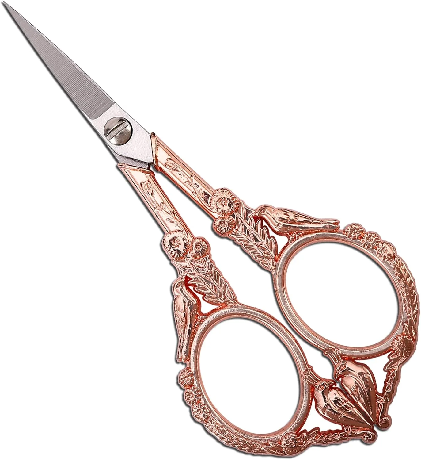 قیچی گلدوزی YOUGUOM - قیچی کوچک نوک تیز قدیمی برای کاردستی، آثار هنری، ابزار DIY صنایع دستی، 4.6 اینچ طرح پرنده رزگلد قیچی گلدوزی YOUGUOM - قیچی کوچک نوک تیز قدیمی برای کاردستی، آثار هنری، ابزار DIY صنایع دستی، 4.6 اینچ طرح پرنده رزگلد