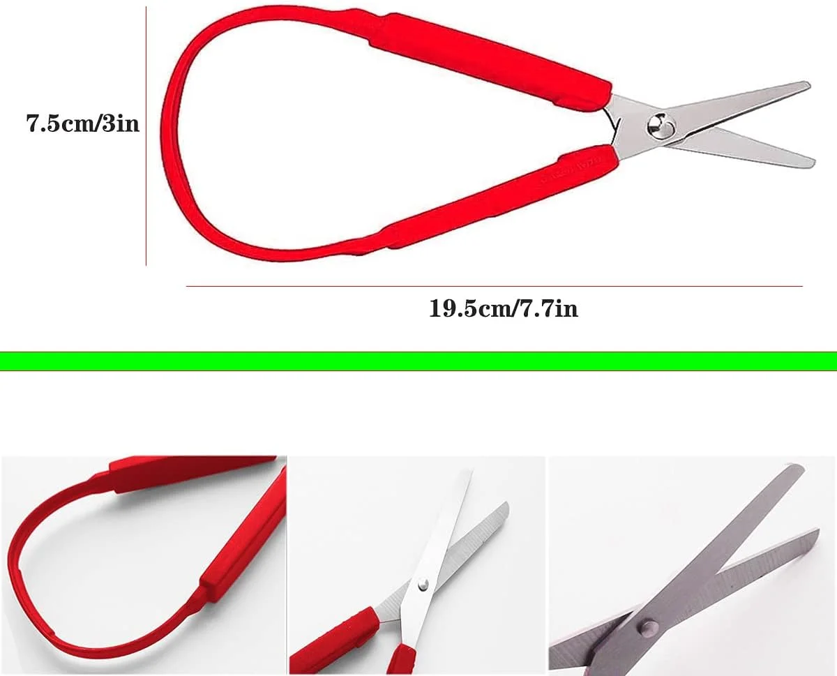 قیچی های حلقه ای YUTOU بسته 2 عددی، قیچی برش تطبیقی، قیچی با دسته برای کودکان، تیغه ایمنی، نوک گرد، پشتیبانی از راست دست و چپ دست، دسته های فشاری با باز شدن آسان، مناسب برای سالمندان و افراد با نیازهای ویژه (قرمز) (2 عدد) قیچی های حلقه ای YUTOU بسته 2 عددی، قیچی برش تطبیقی، قیچی با دسته برای کودکان، تیغه ایمنی، نوک گرد، پشتیبانی از راست دست و چپ دست، دسته های فشاری با باز شدن آسان، مناسب برای سالمندان و افراد با نیازهای ویژه (قرمز) (2 عدد)