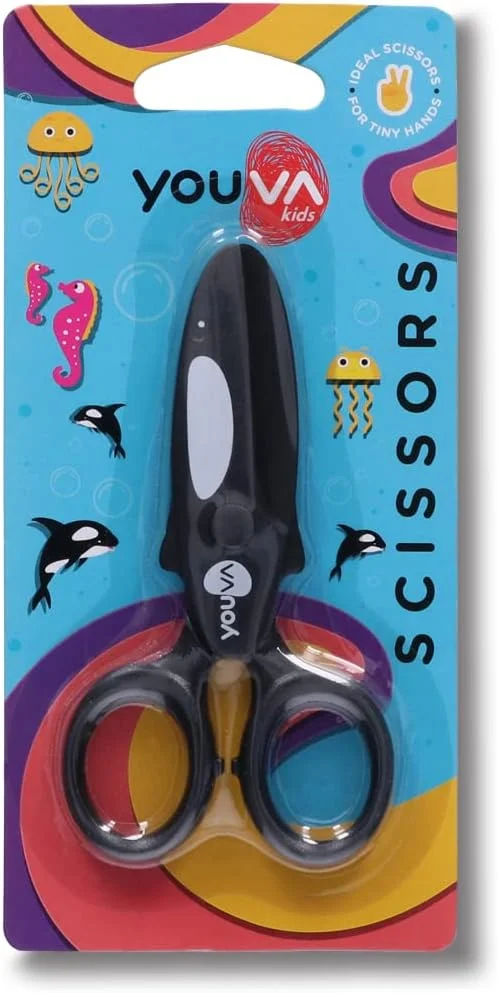 قیچی کودکانه یووا Navneet با طرح حیوانات | بسته 2 عددی، چند رنگ، 35251 قیچی کودکانه یووا Navneet با طرح حیوانات | بسته 2 عددی، چند رنگ، 35251