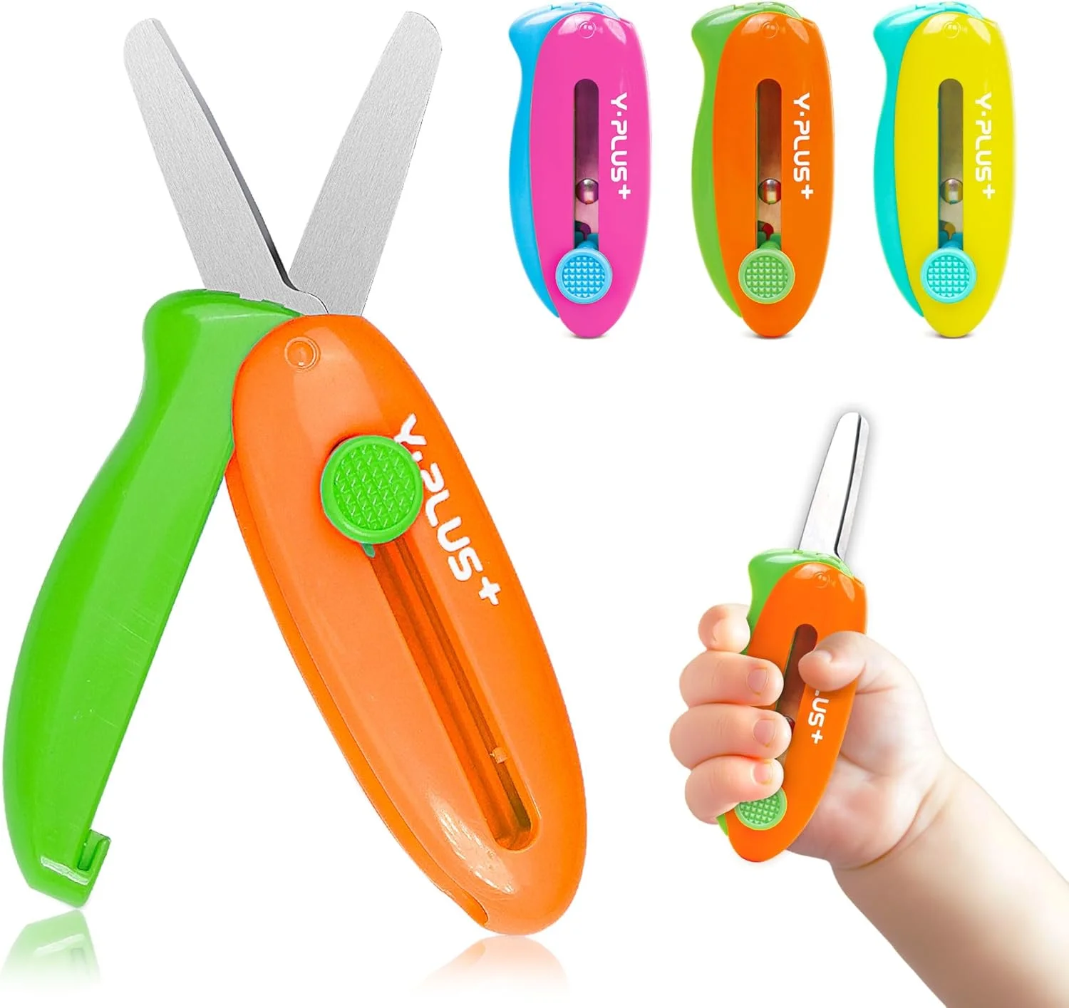 قیچی ایمنی کودک YPLUS، قیچی جمع شونده 3 عددی برای کاردستی کودکان نوپا 3-5 ساله 2-4 ساله 1-3 ساله، ابزار برش هنری کوچک و زیبا قیچی ایمنی کودک YPLUS، قیچی جمع شونده 3 عددی برای کاردستی کودکان نوپا 3-5 ساله 2-4 ساله 1-3 ساله، ابزار برش هنری کوچک و زیبا