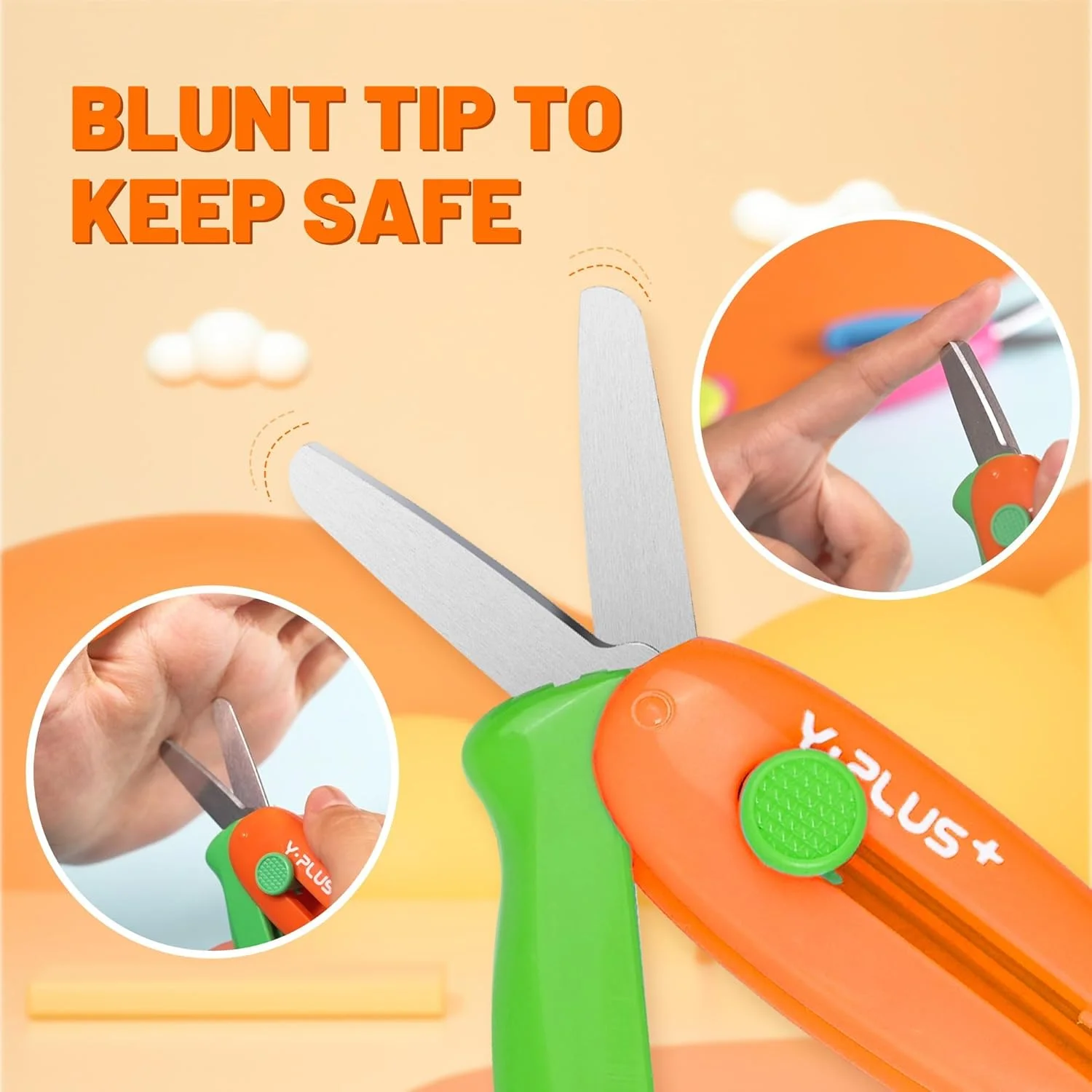 قیچی ایمنی کودک YPLUS، قیچی جمع شونده 3 عددی برای کاردستی کودکان نوپا 3-5 ساله 2-4 ساله 1-3 ساله، ابزار برش هنری کوچک و زیبا قیچی ایمنی کودک YPLUS، قیچی جمع شونده 3 عددی برای کاردستی کودکان نوپا 3-5 ساله 2-4 ساله 1-3 ساله، ابزار برش هنری کوچک و زیبا