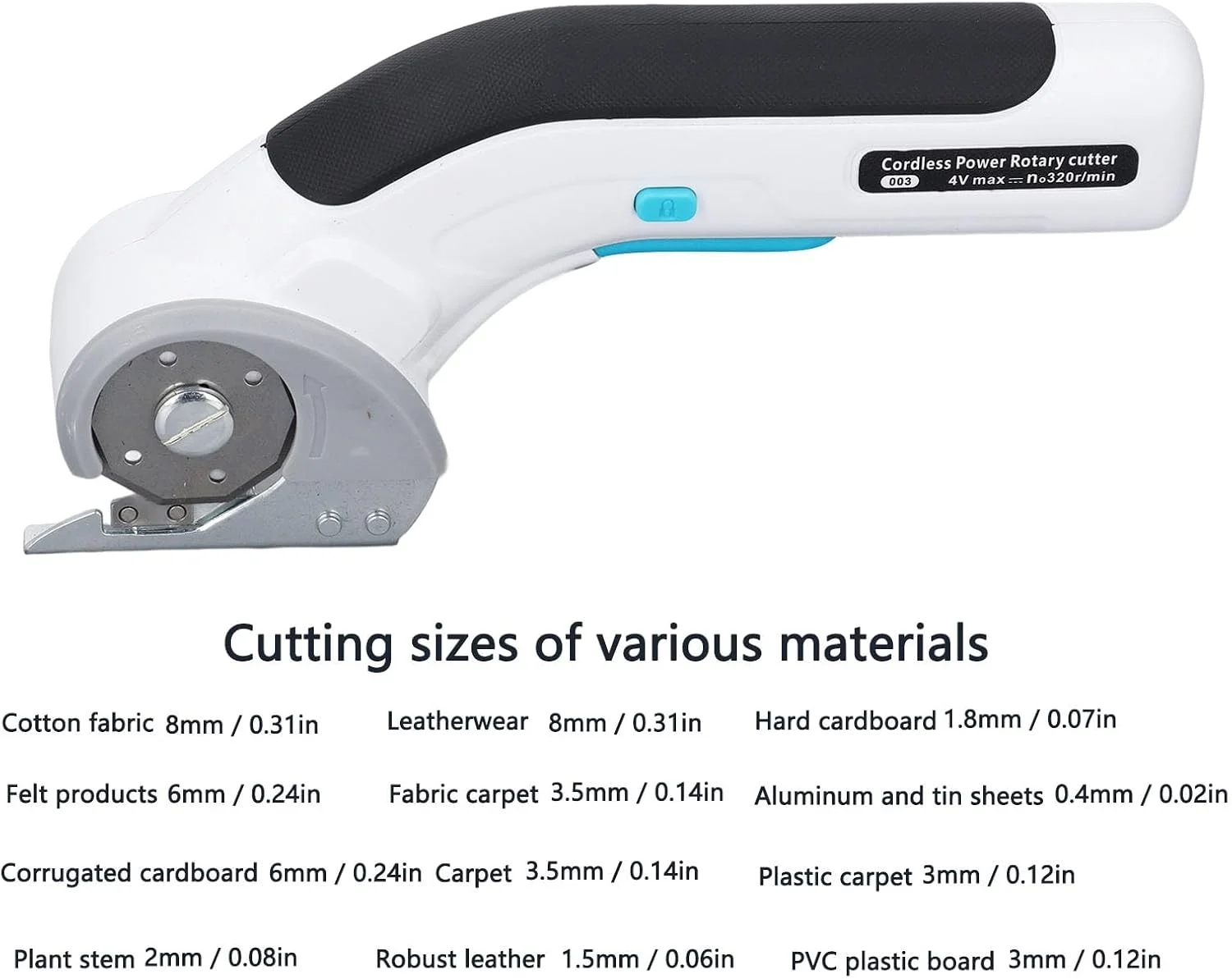 قیچی برقی YUEHISY، برشگر شارژی 4.2 ولت با قفل ایمنی و چراغ LED، برشگر پارچه قدرتمند برای فرش، چرم، نمد، مقوا و صنایع دستی قیچی برقی YUEHISY، برشگر شارژی 4.2 ولت با قفل ایمنی و چراغ LED، برشگر پارچه قدرتمند برای فرش، چرم، نمد، مقوا و صنایع دستی