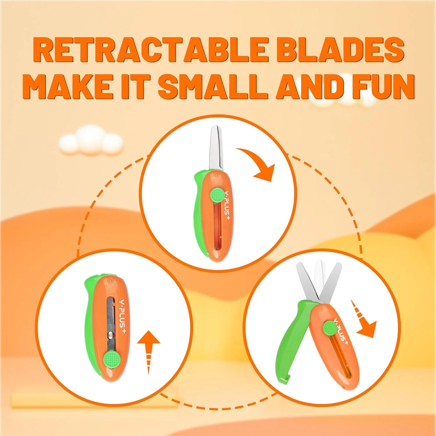 قیچی ایمنی کودک YPLUS، قیچی جمع شونده 3 عددی برای کاردستی کودکان نوپا 3-5 ساله 2-4 ساله 1-3 ساله، ابزار برش هنری کوچک و زیبا قیچی ایمنی کودک YPLUS، قیچی جمع شونده 3 عددی برای کاردستی کودکان نوپا 3-5 ساله 2-4 ساله 1-3 ساله، ابزار برش هنری کوچک و زیبا