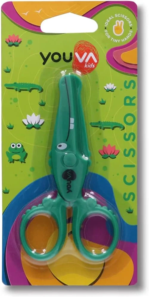 قیچی کودکانه یووا Navneet با طرح حیوانات | بسته 2 عددی، چند رنگ، 35251 قیچی کودکانه یووا Navneet با طرح حیوانات | بسته 2 عددی، چند رنگ، 35251