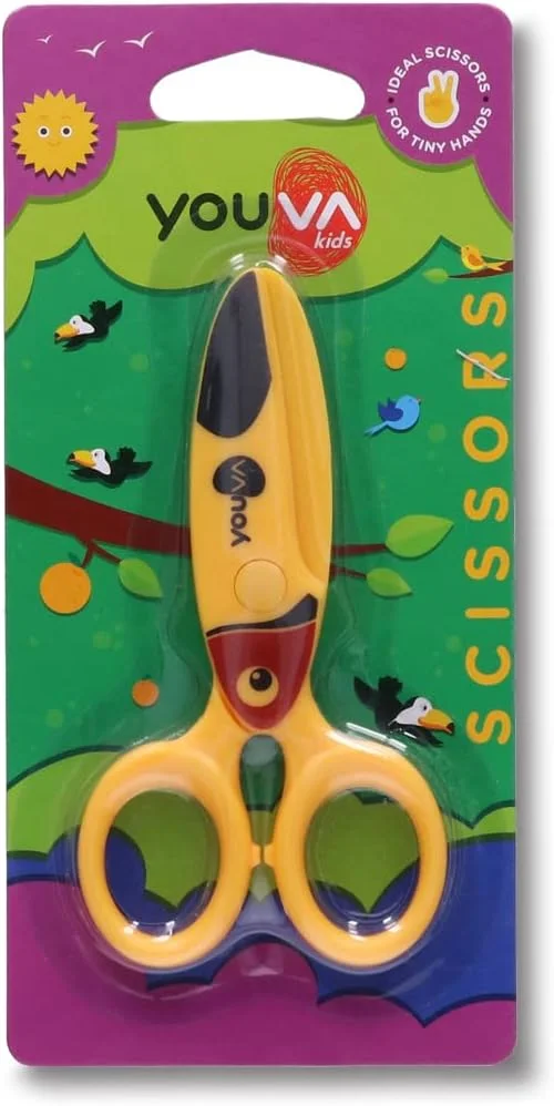 قیچی کودکانه یووا Navneet با طرح حیوانات | بسته 2 عددی، چند رنگ، 35251 قیچی کودکانه یووا Navneet با طرح حیوانات | بسته 2 عددی، چند رنگ، 35251