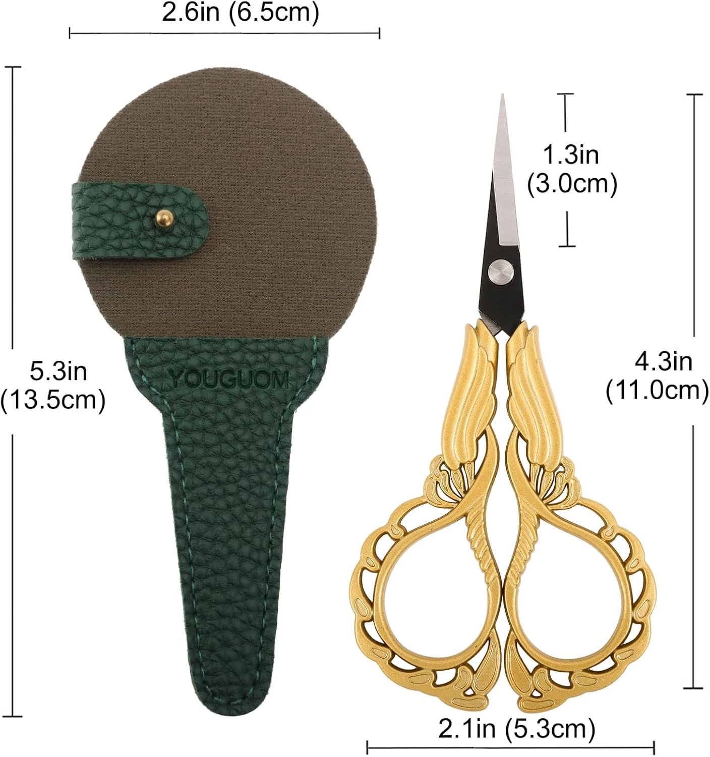 قیچی خیاطی کوچک YOUGUOM با کیف، مناسب برای گلدوزی، کاردستی، بافندگی، سوزن دوزی، کوک ضربدری، قلاب بافی، نخ، پارچه و برش دقیق قیچی خیاطی کوچک YOUGUOM با کیف، مناسب برای گلدوزی، کاردستی، بافندگی، سوزن دوزی، کوک ضربدری، قلاب بافی، نخ، پارچه و برش دقیق