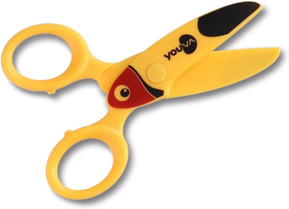 قیچی کودکانه یووا Navneet با طرح حیوانات | بسته 2 عددی، چند رنگ، 35251 قیچی کودکانه یووا Navneet با طرح حیوانات | بسته 2 عددی، چند رنگ، 35251